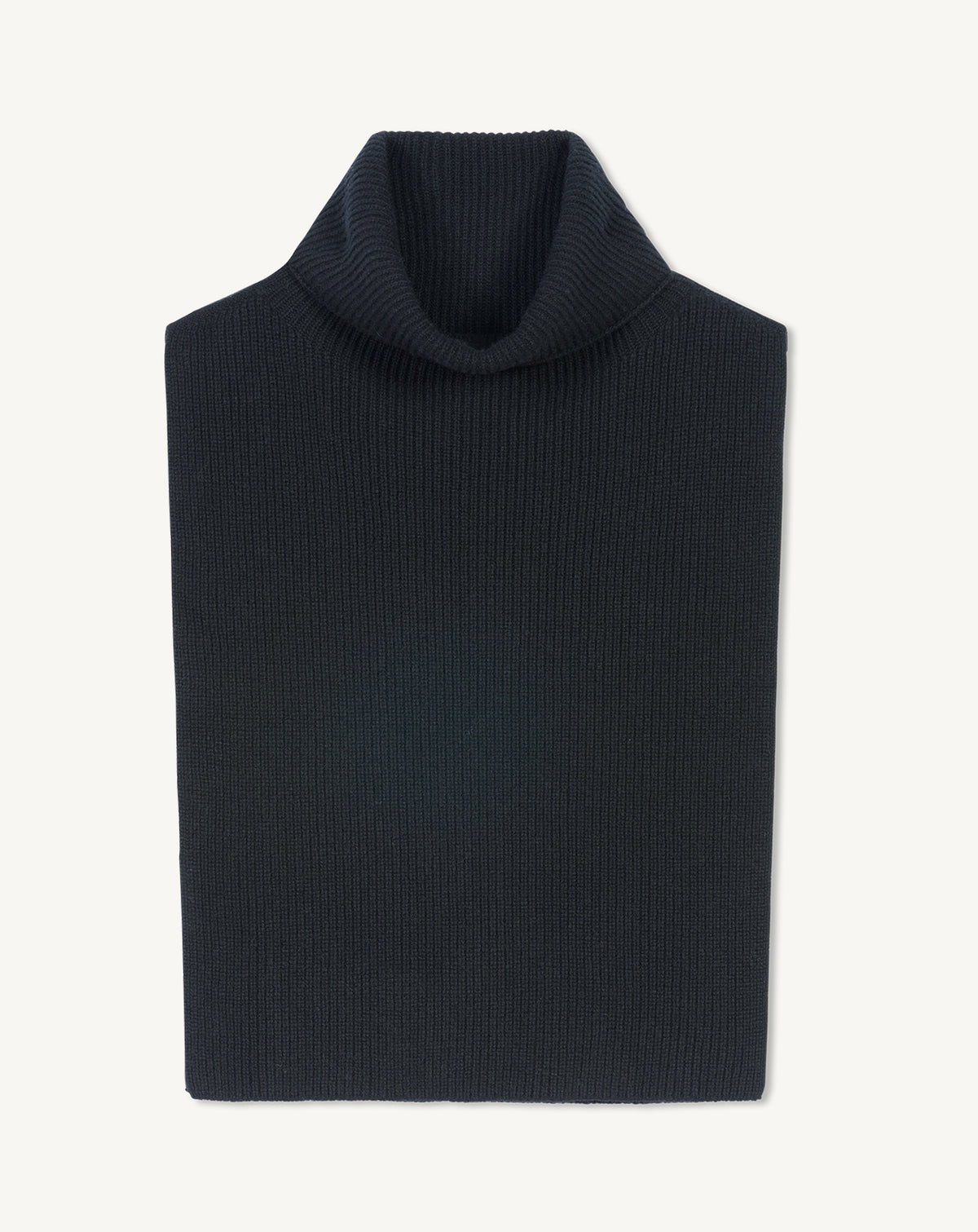 Plastron col roulé-NOIR-100% cachemire