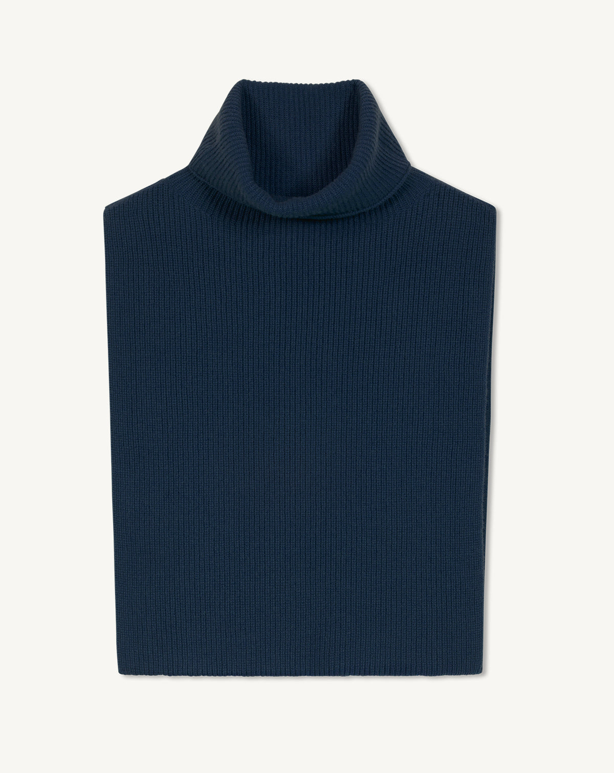 Plastron col roulé-MARINE-100% cachemire