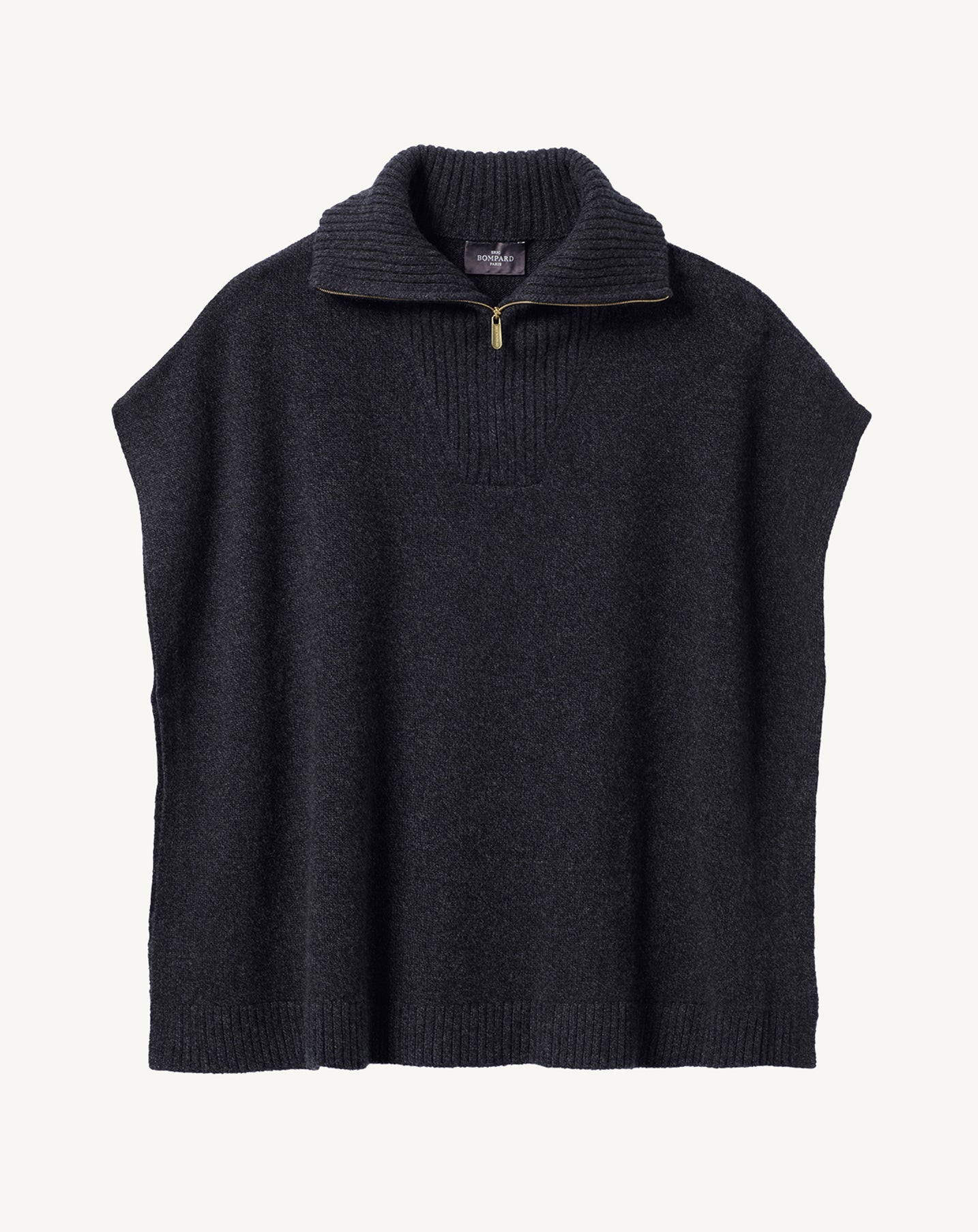 Poncho col camionneur-KHOL-100% cachemire