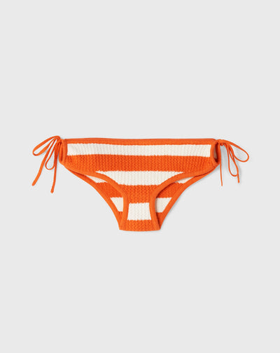 Bas de bikini rayé-SOLARO/NATUREL-85% PIMA COTON 15% CACHEMIRE
