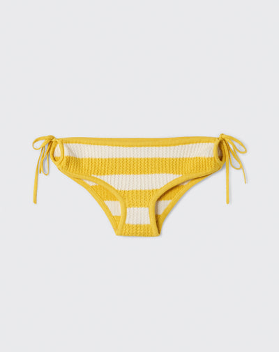 Bas de bikini rayé-COLIBRI/NATUREL-85% PIMA COTON 15% CACHEMIRE