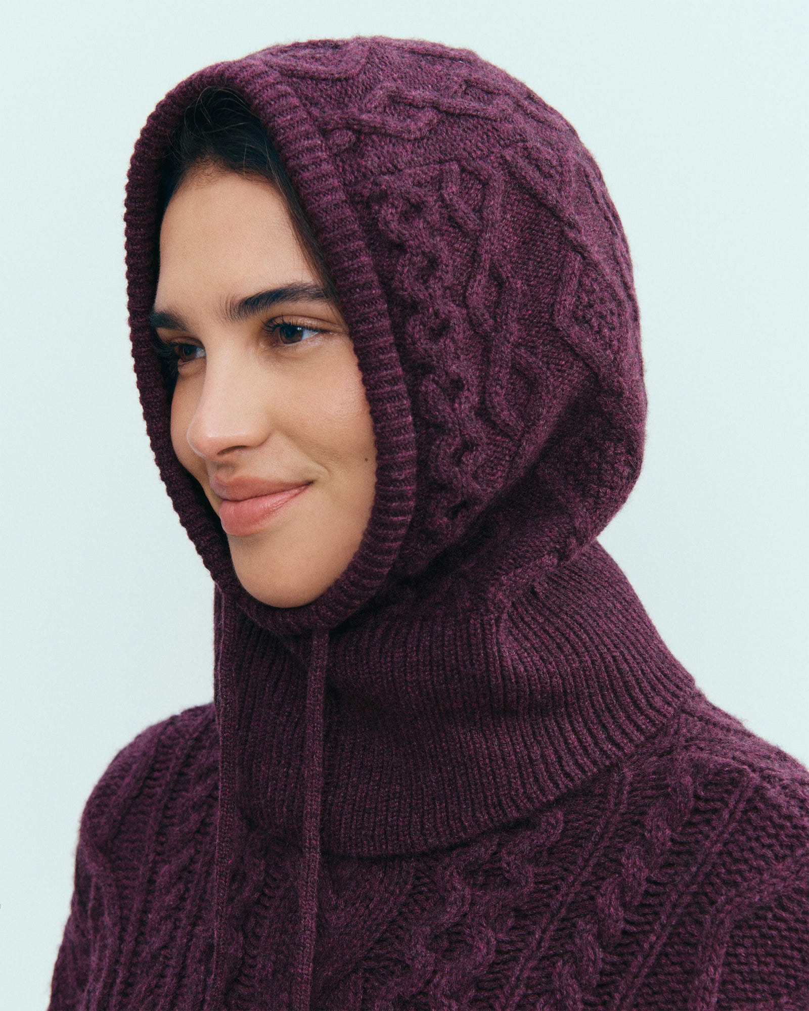 Cagoule à torsades les 40 ans-MURE-100% cachemire