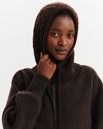 Cagoule Suzie-CHOCOLAT-100% cachemire