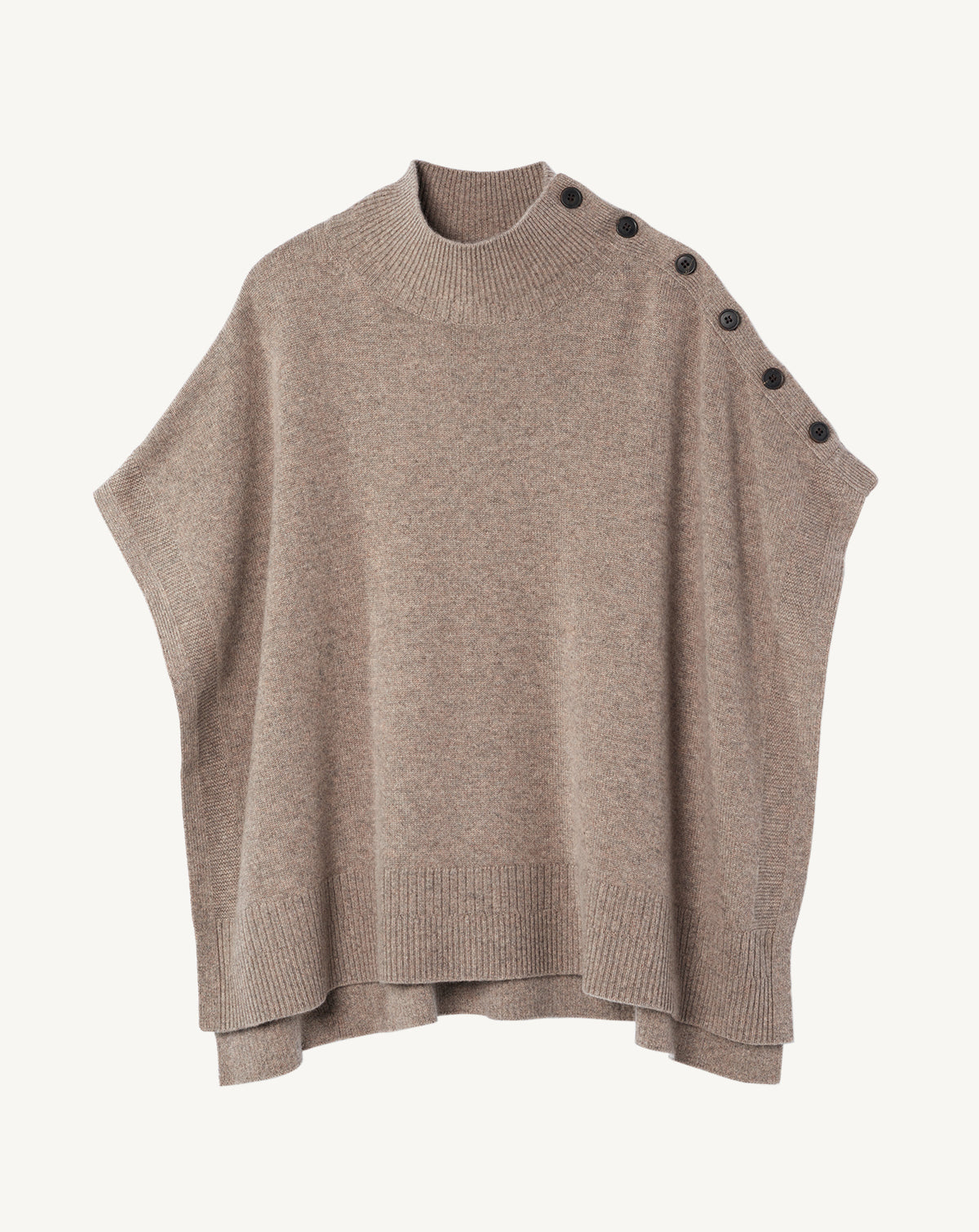 Poncho à boutons-MILLET-100% cachemire