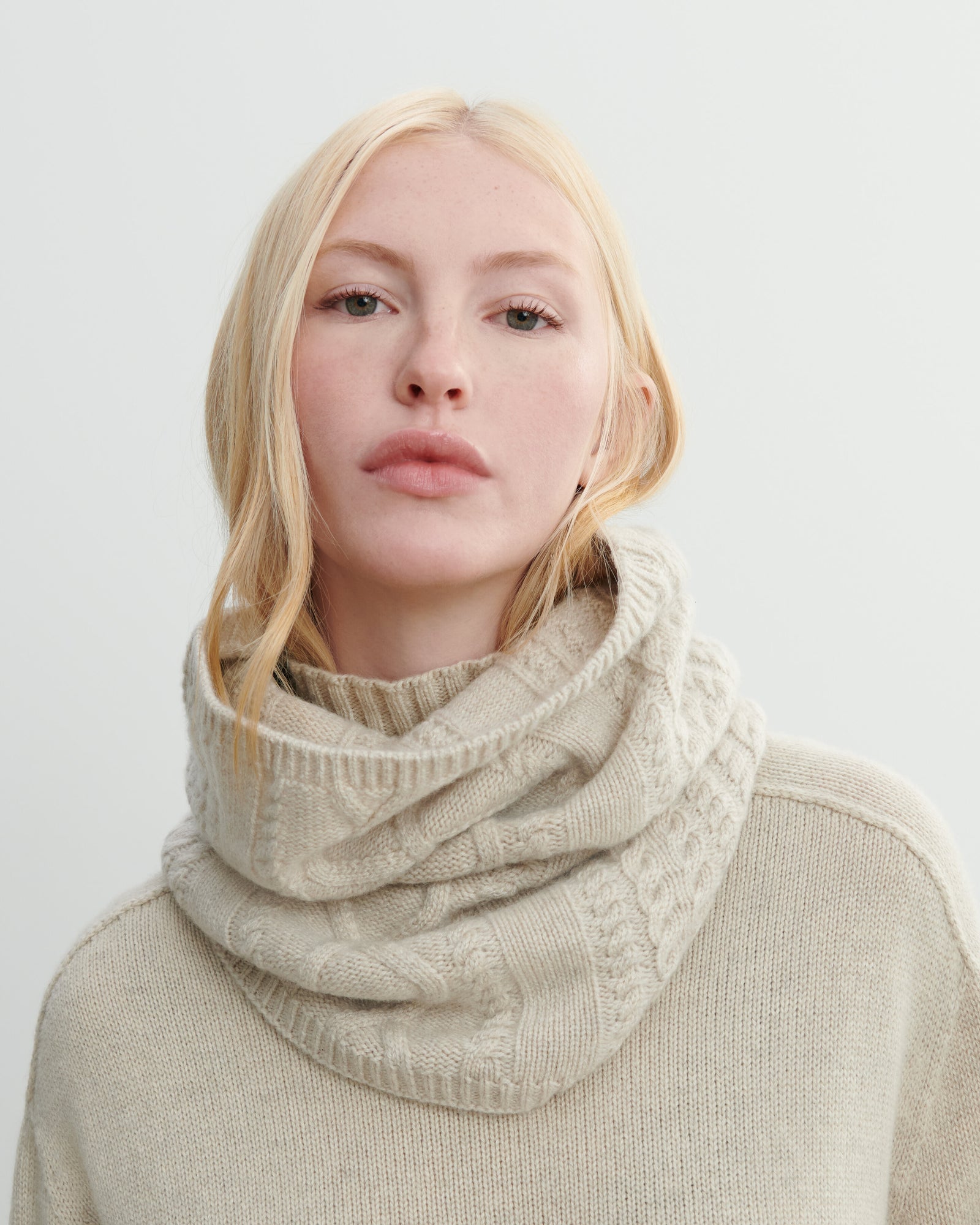 Tour de cou à torsades-AVOINE-100% cachemire
