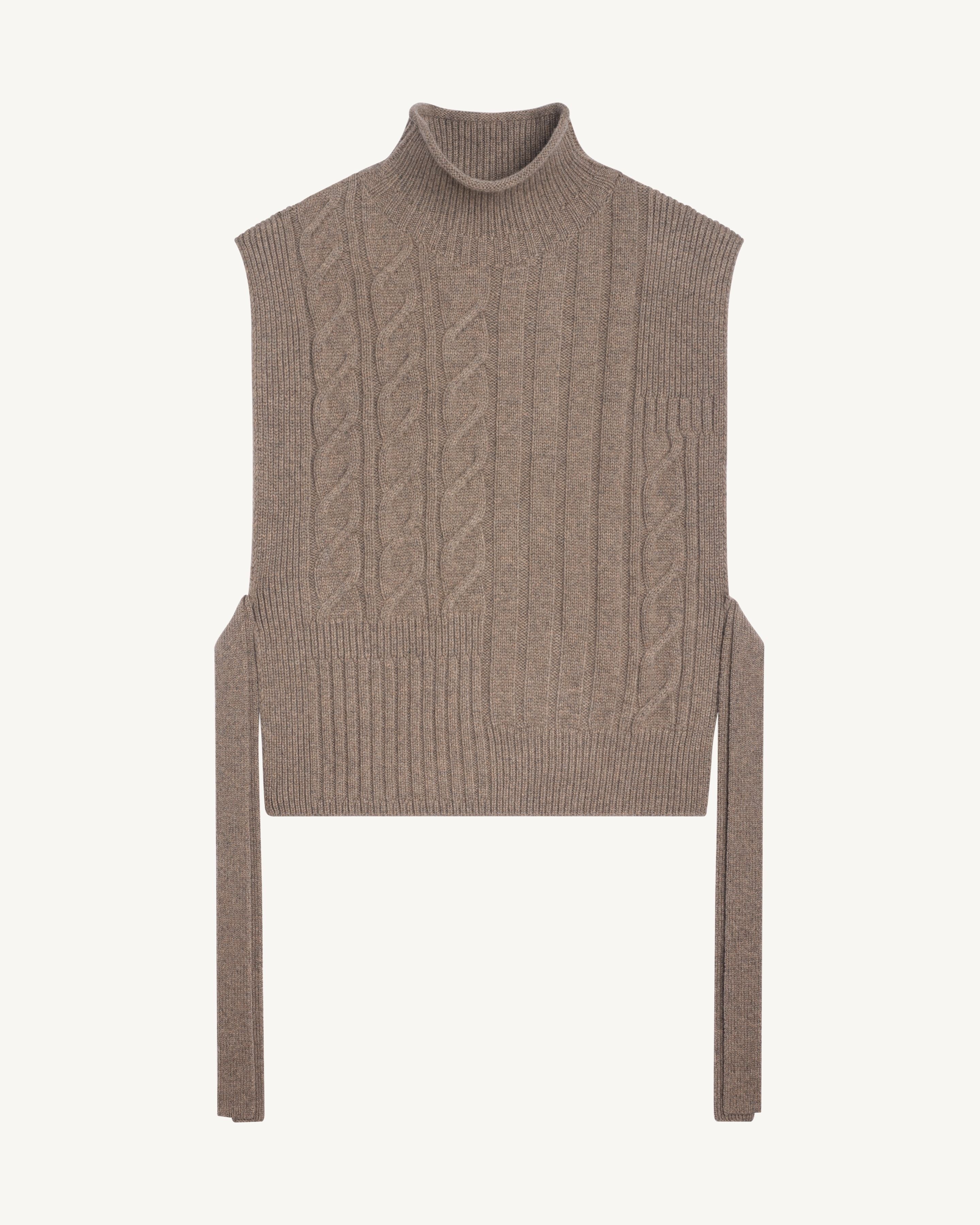 Plastron long à torsades-MILLET-100% cachemire