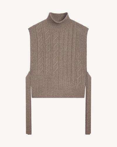 Plastron long à torsades-MILLET-100% cachemire