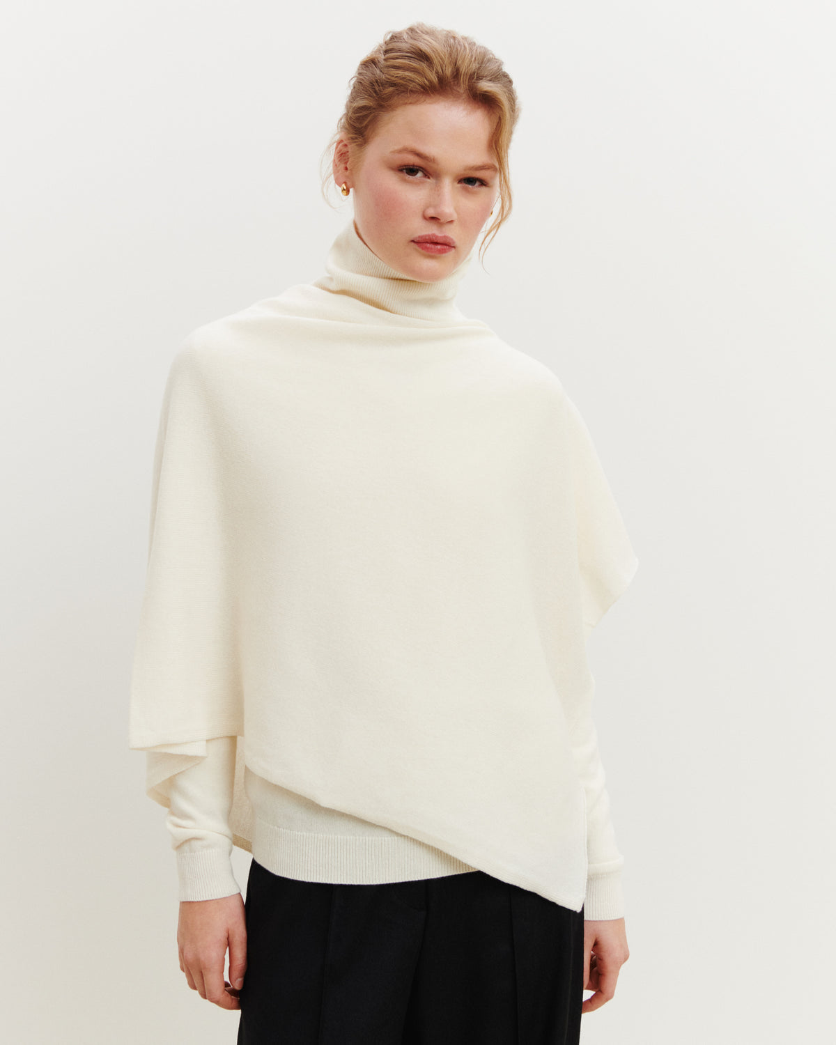 Poncho court Origines-NATUREL-100% cachemire