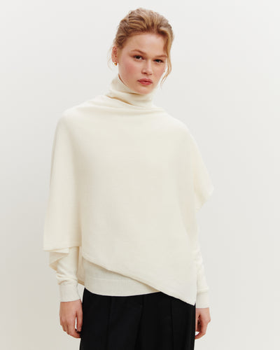 Poncho court Origines-NATUREL-100% cachemire