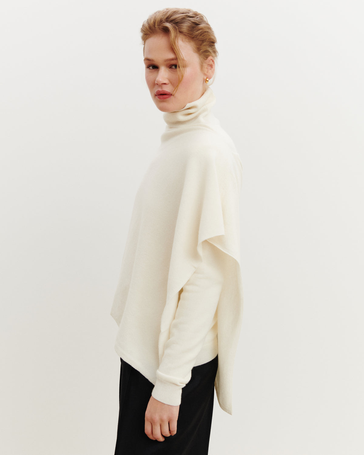 Poncho court Origines-NATUREL-100% cachemire