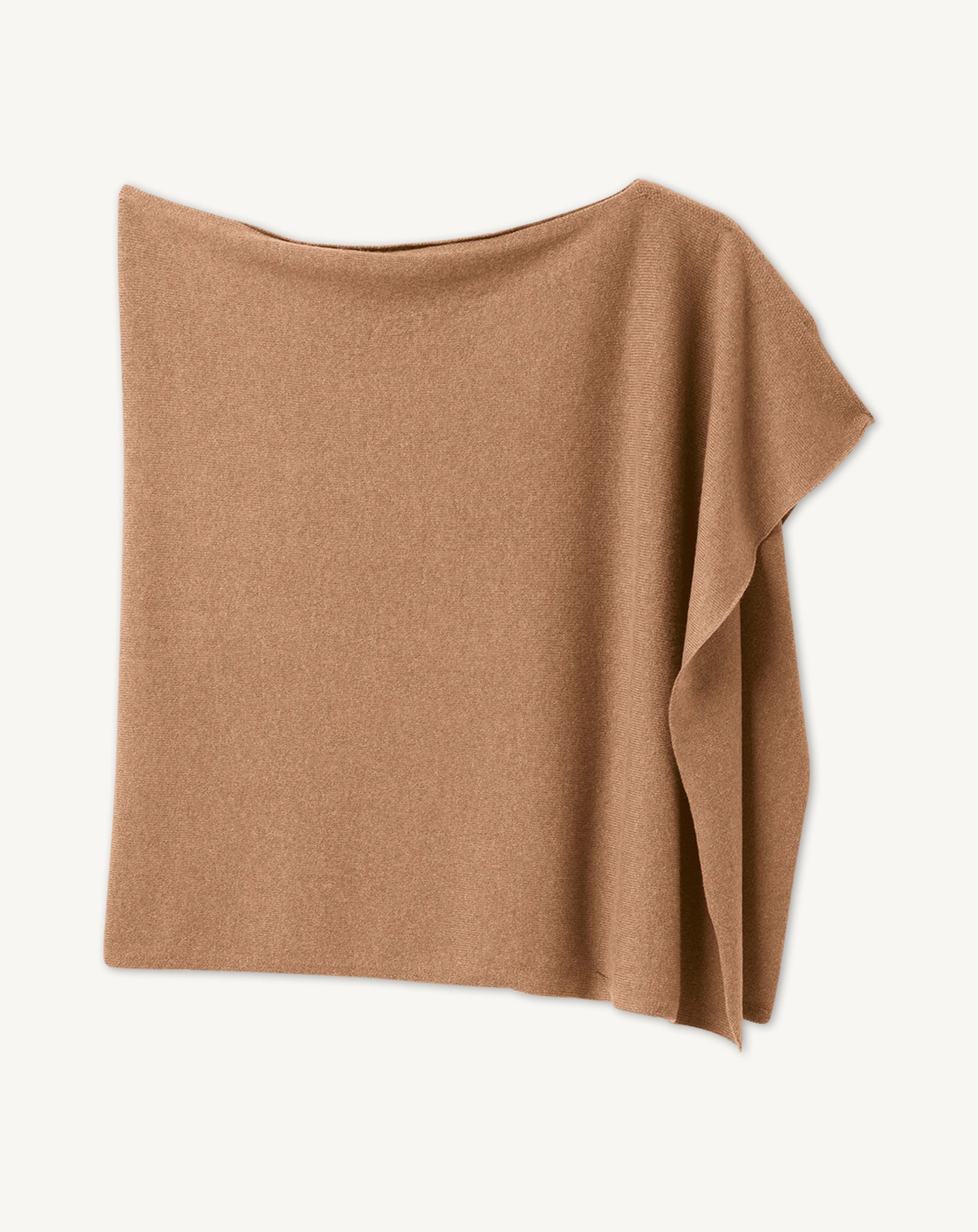 Poncho-CARAMEL-100% CACHEMIRE