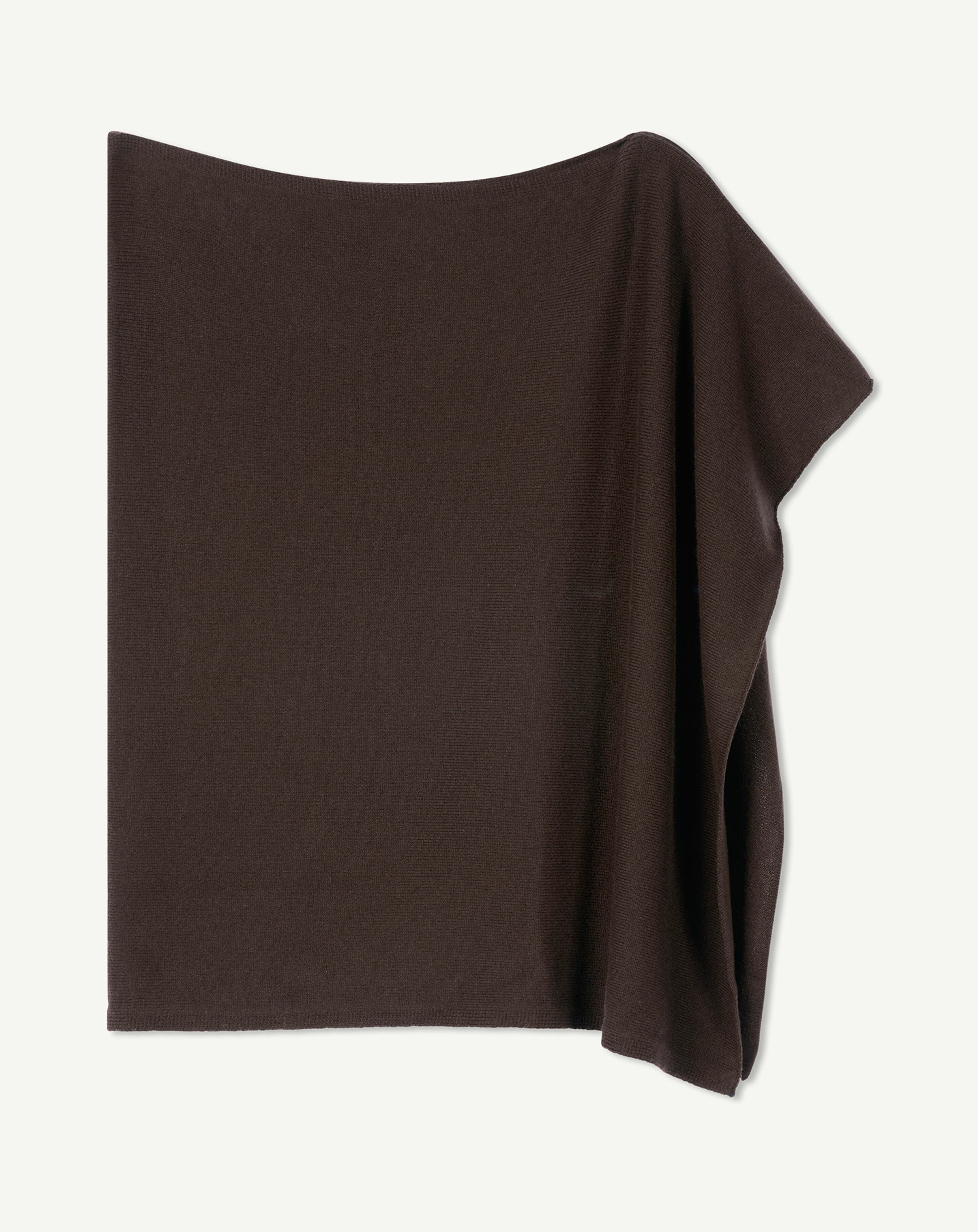 Poncho court-CHOCOLAT-100% cachemire