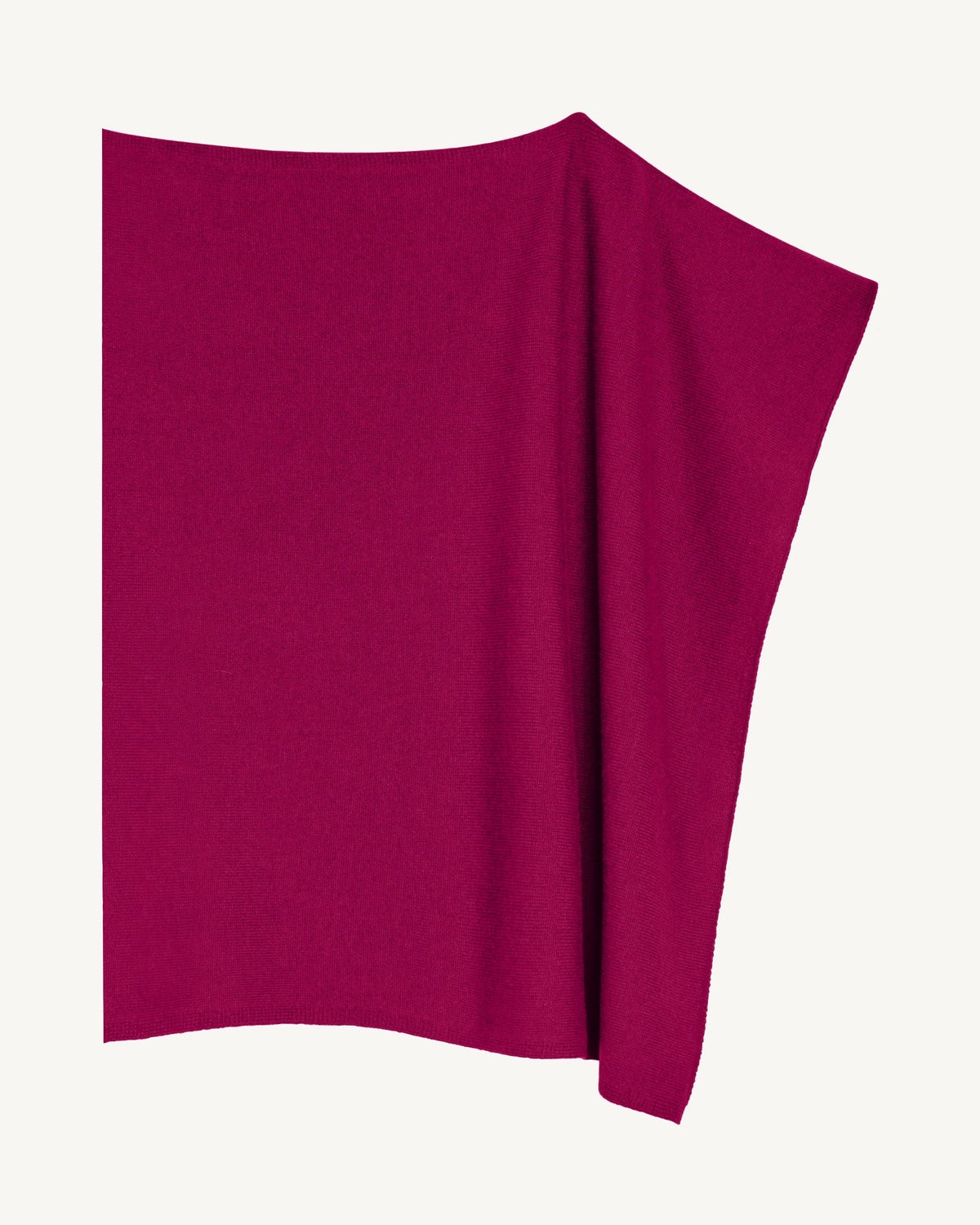 Poncho court-POURPRE-100% cachemire