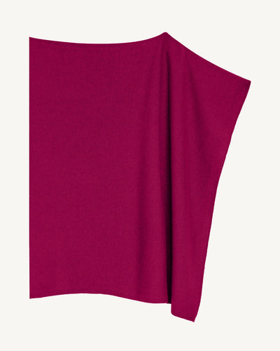 Poncho court-POURPRE-100% cachemire