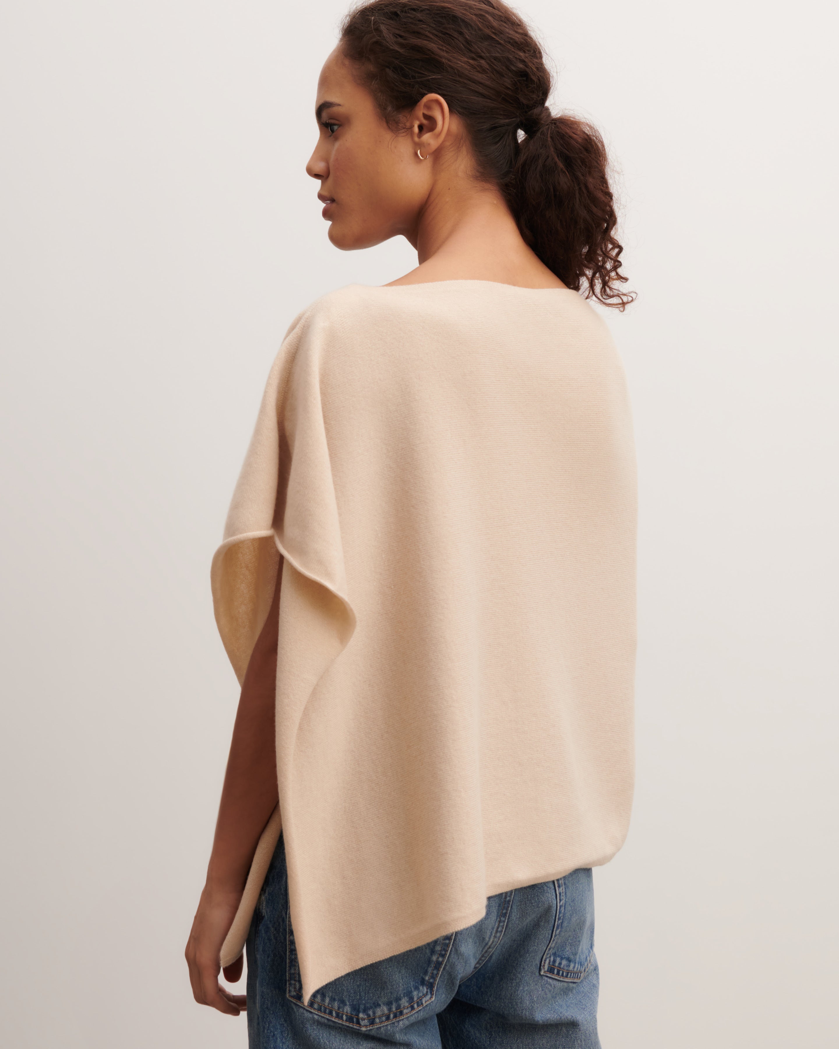 Poncho court-CAMOMILLE-100% cachemire