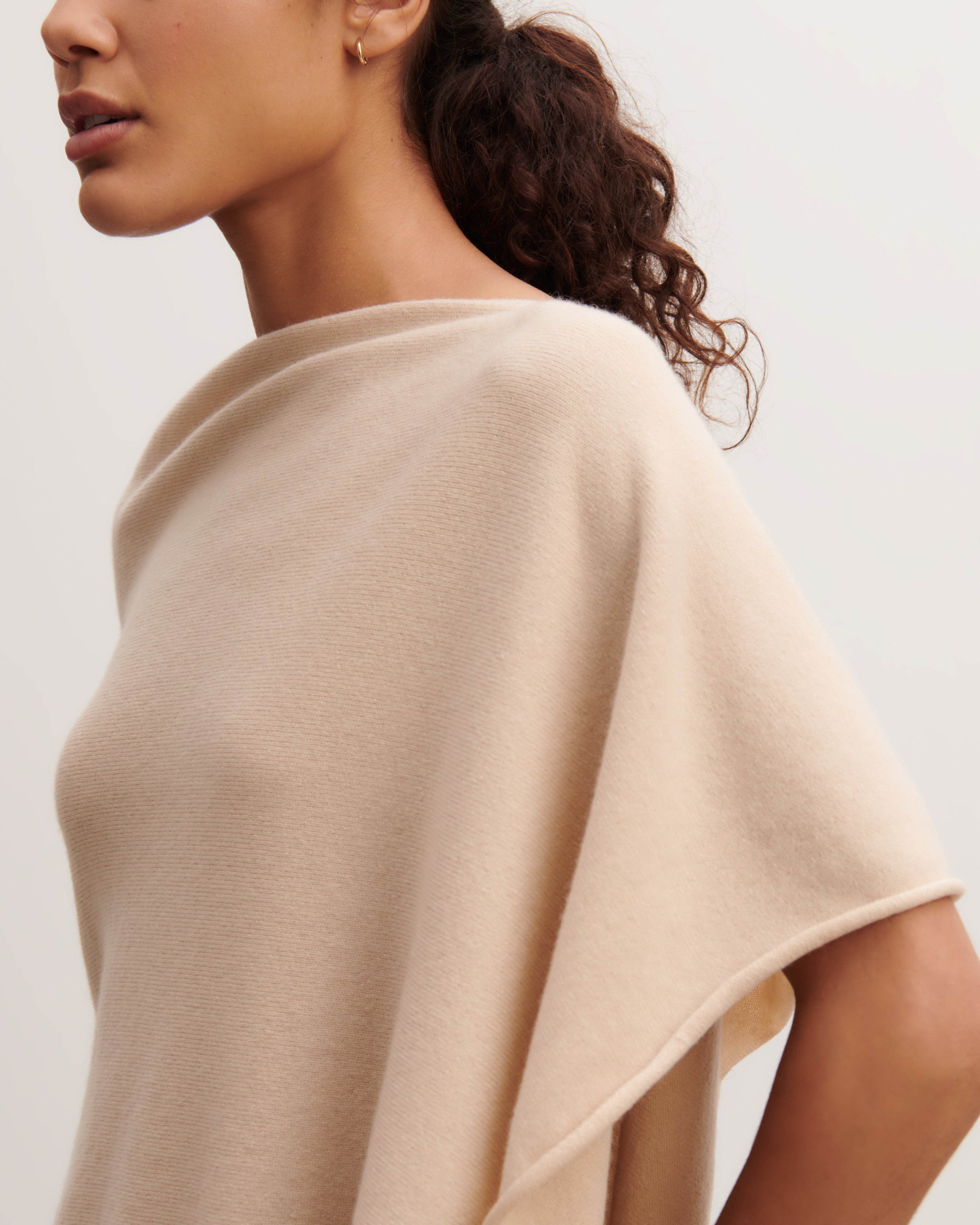 Poncho court-CAMOMILLE-100% cachemire