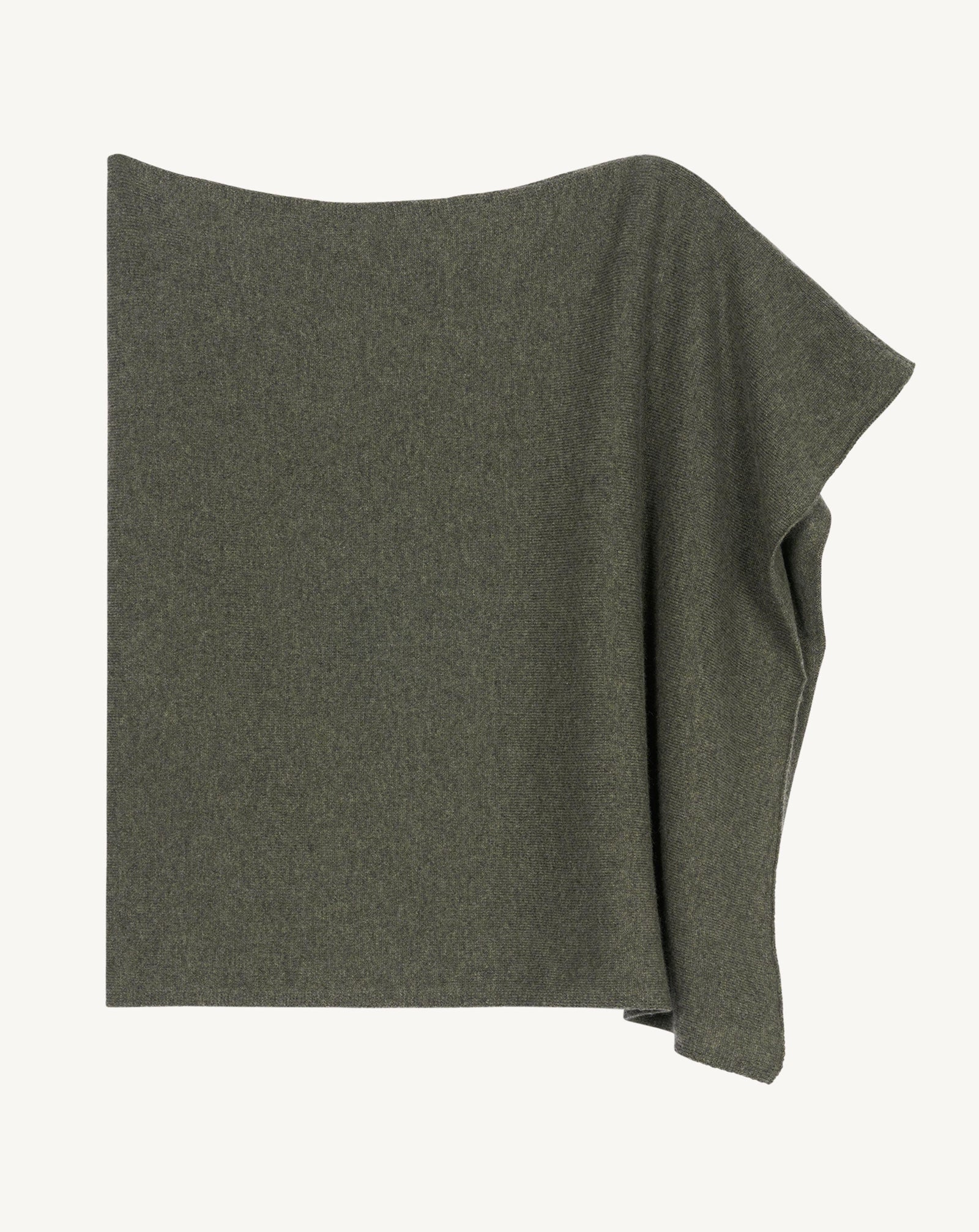 Poncho court-KAKI OMBRE-100% cachemire