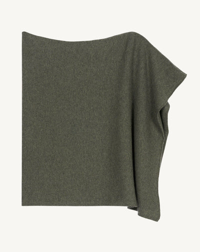 Poncho court-KAKI OMBRE-100% cachemire