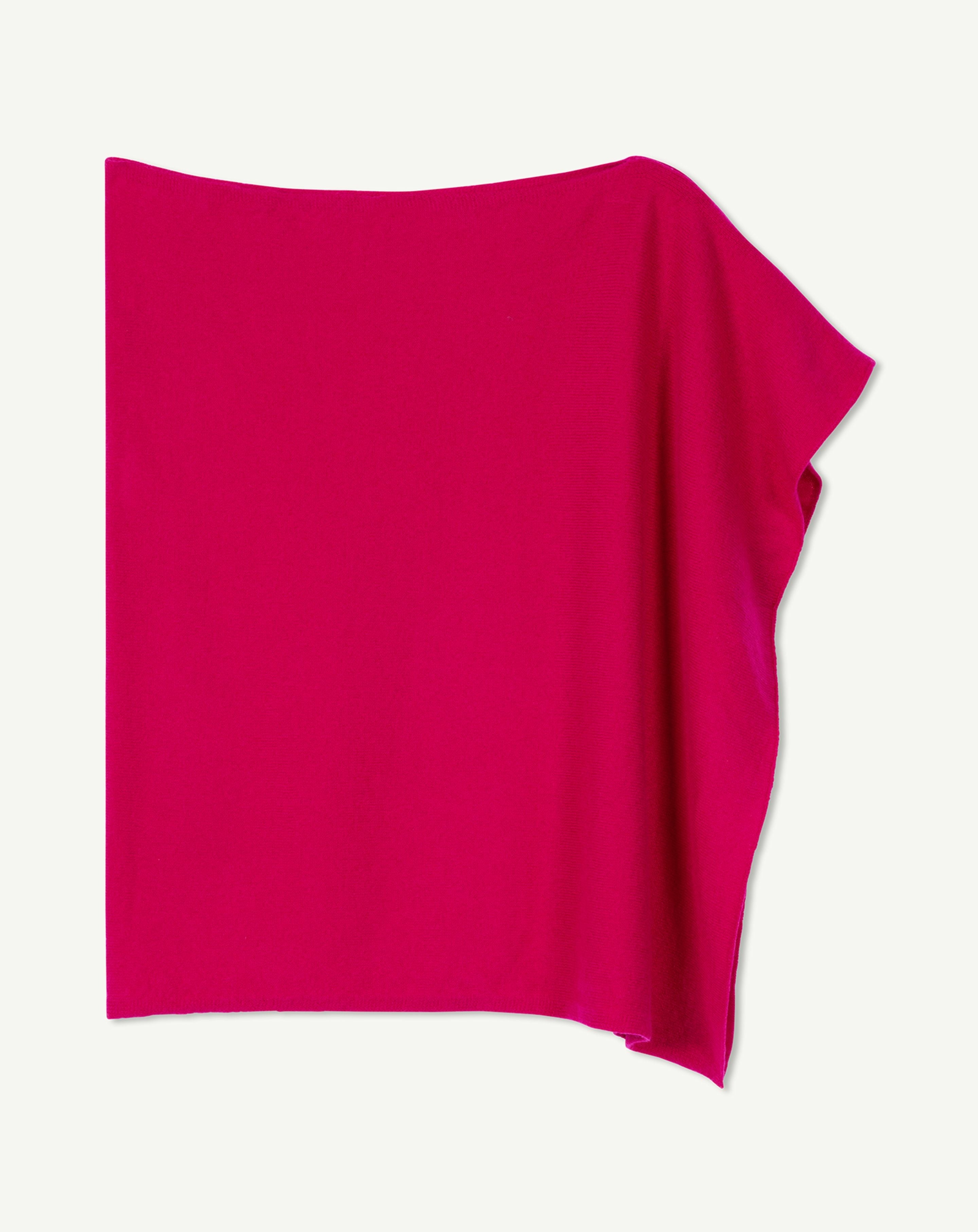 Poncho court-ROSE DIVA-100% cachemire