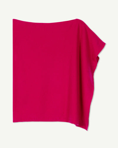 Poncho court-ROSE DIVA-100% cachemire