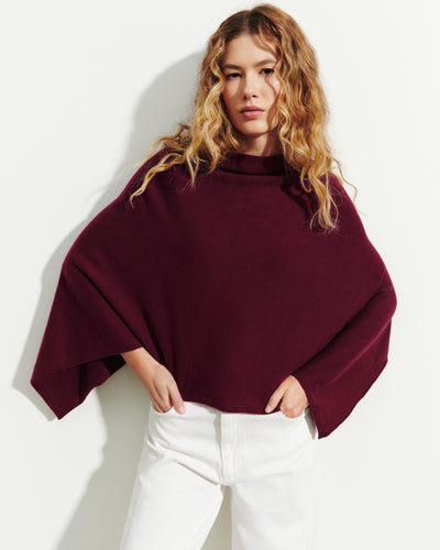 Poncho court-OXALIS-100% cachemire