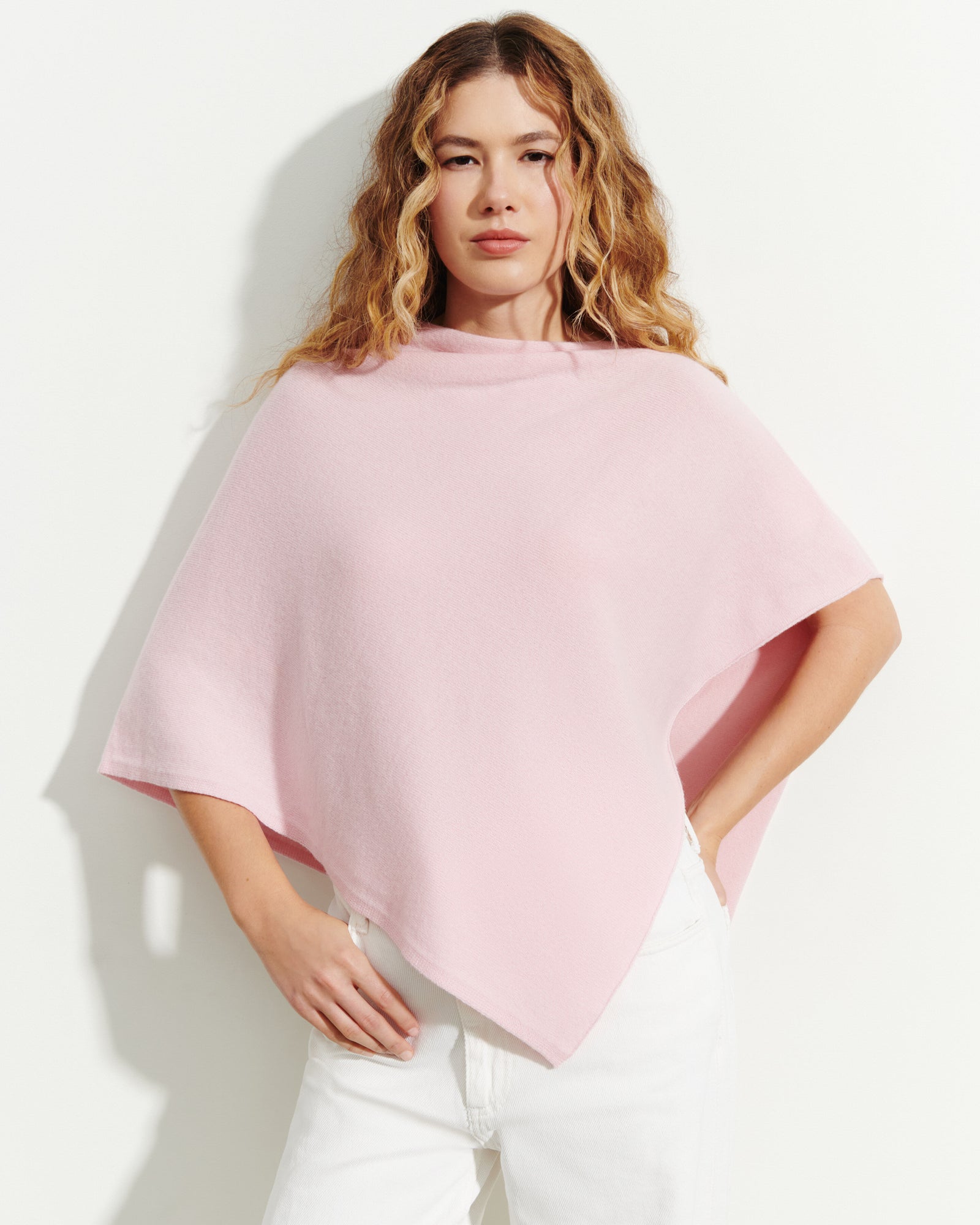 Poncho court-SAKURA-100% cachemire