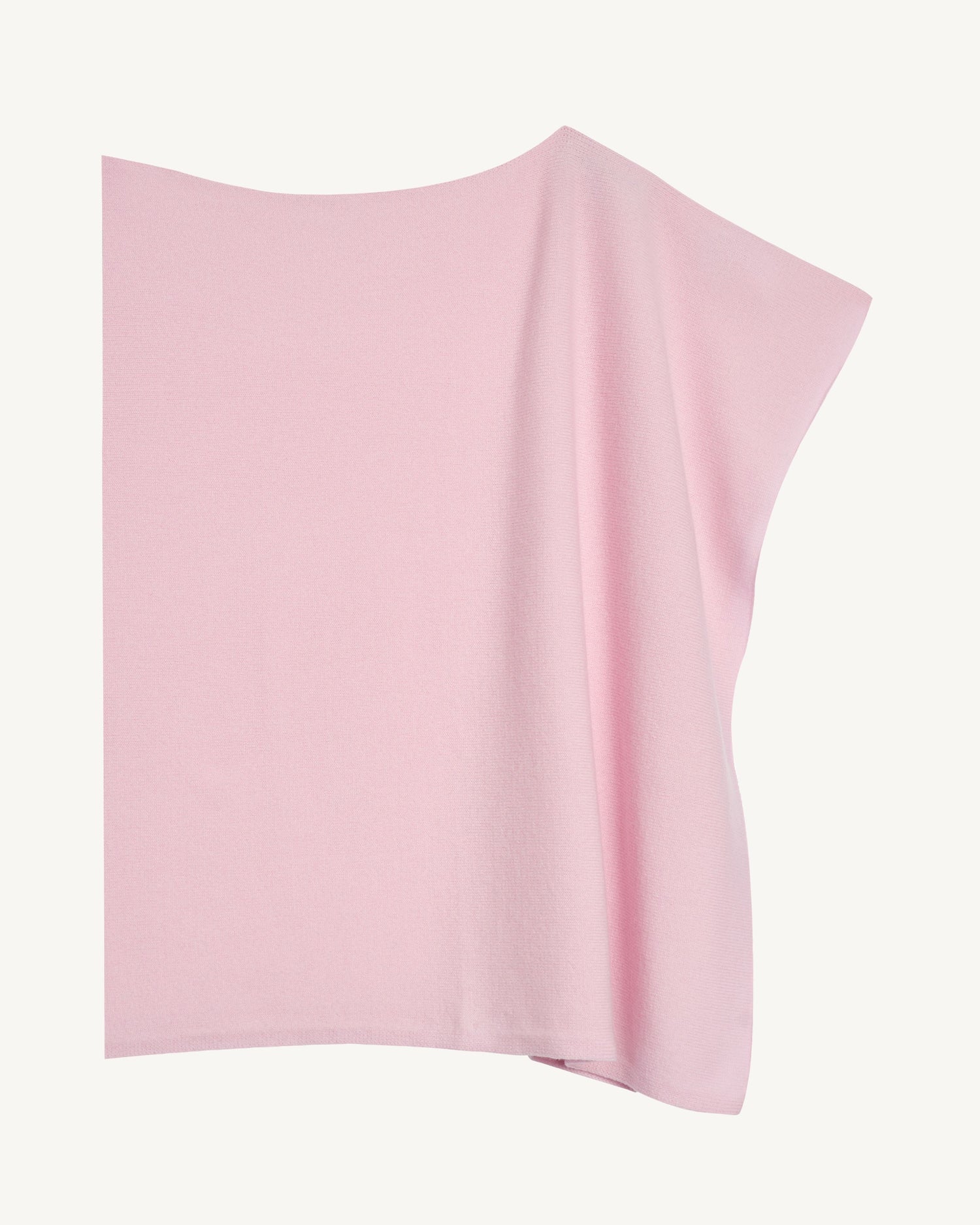 Poncho court-ROSE QUARTZ-100% cachemire