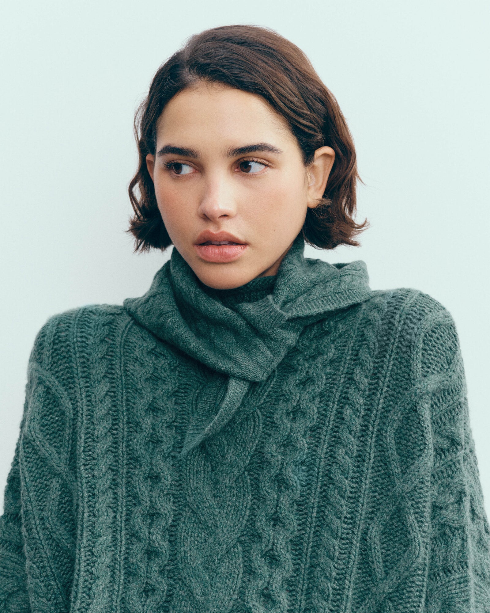 Triangle à torsades les 40 ans-LAURIER-100% cachemire