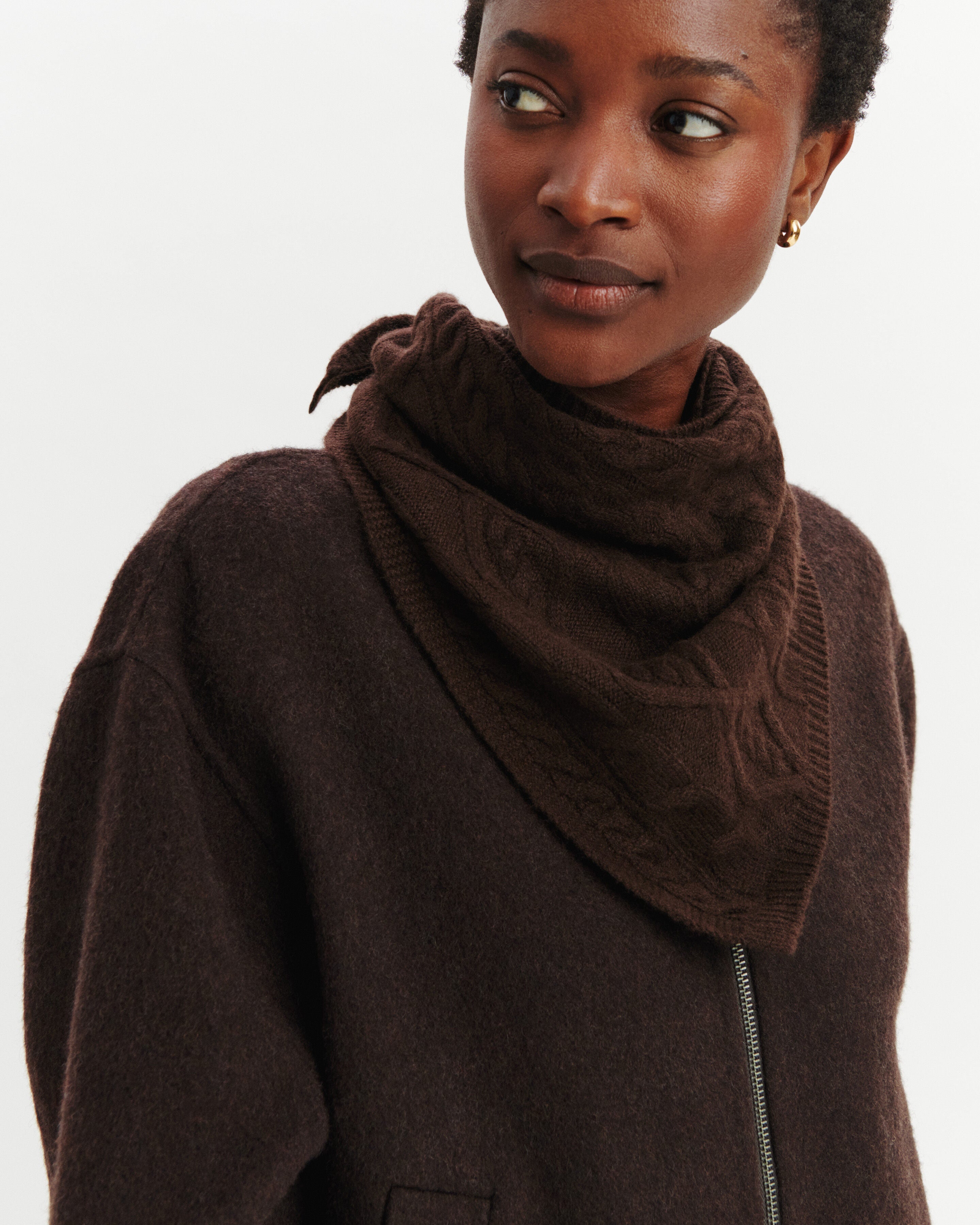 Triangle Sacha-CHOCOLAT-100% cachemire
