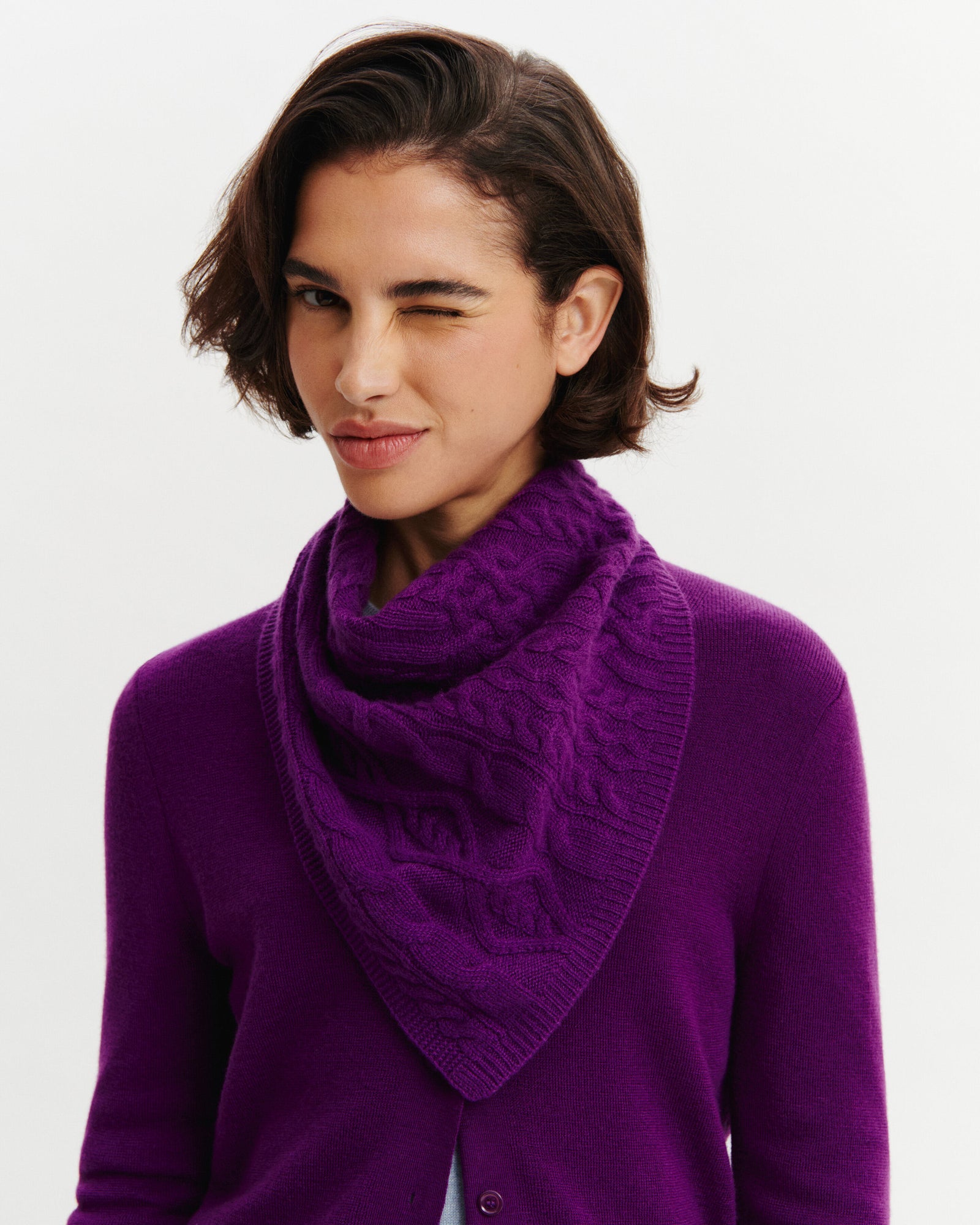Triangle Sacha-CYCLAMEN-100% cachemire