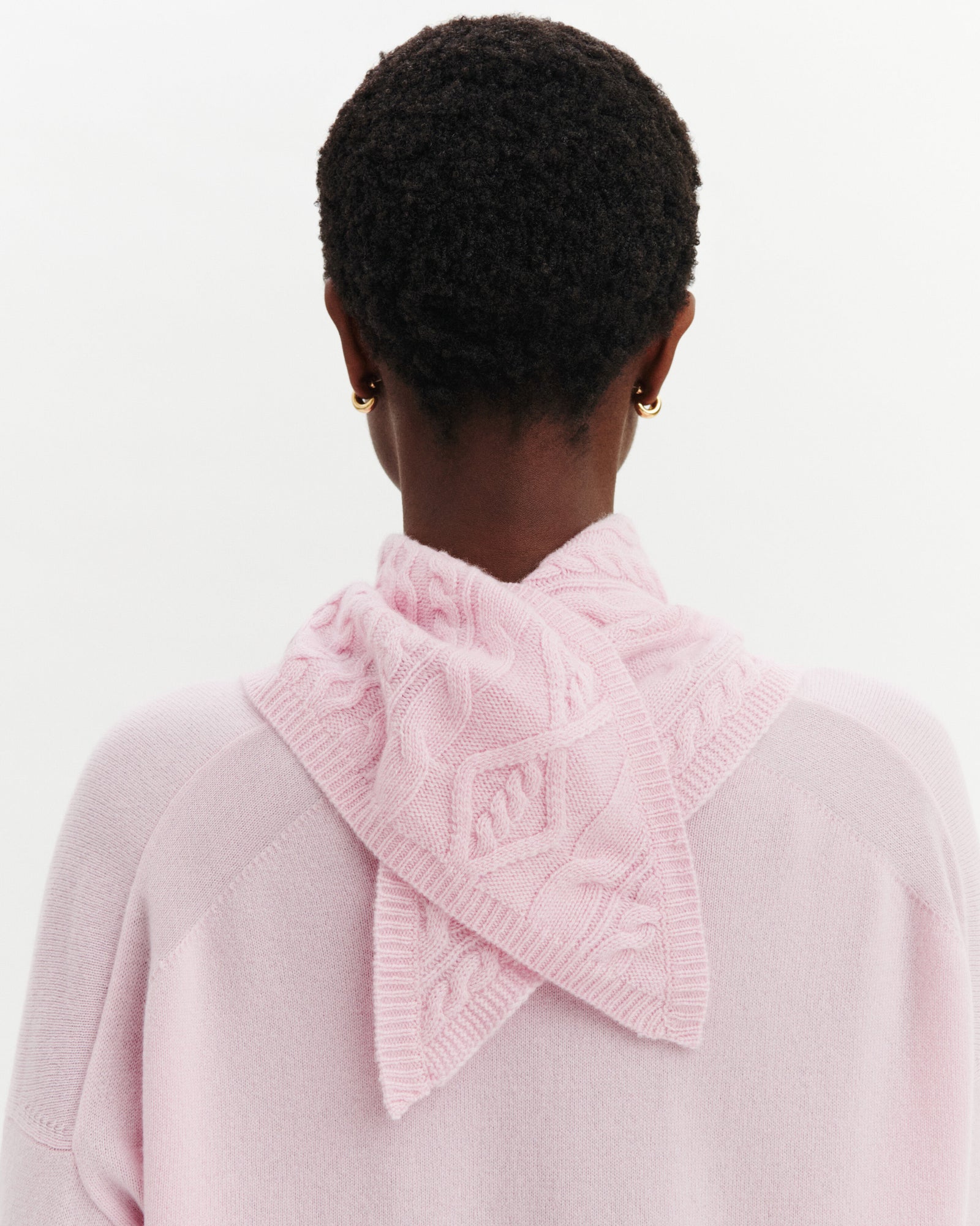 Triangle Sacha-ROSE QUARTZ-100% cachemire