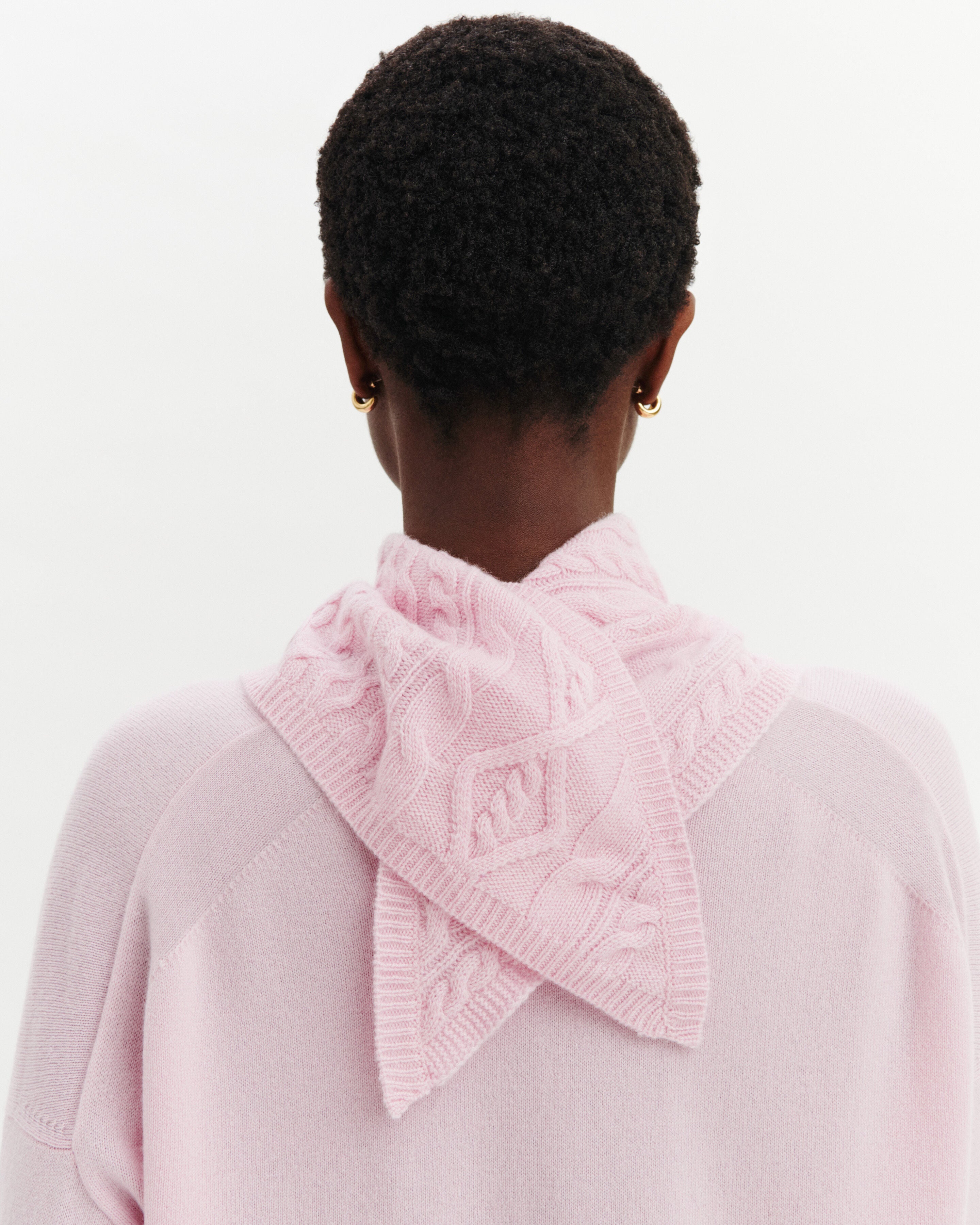 Triangle Sacha-ROSE QUARTZ-100% cachemire