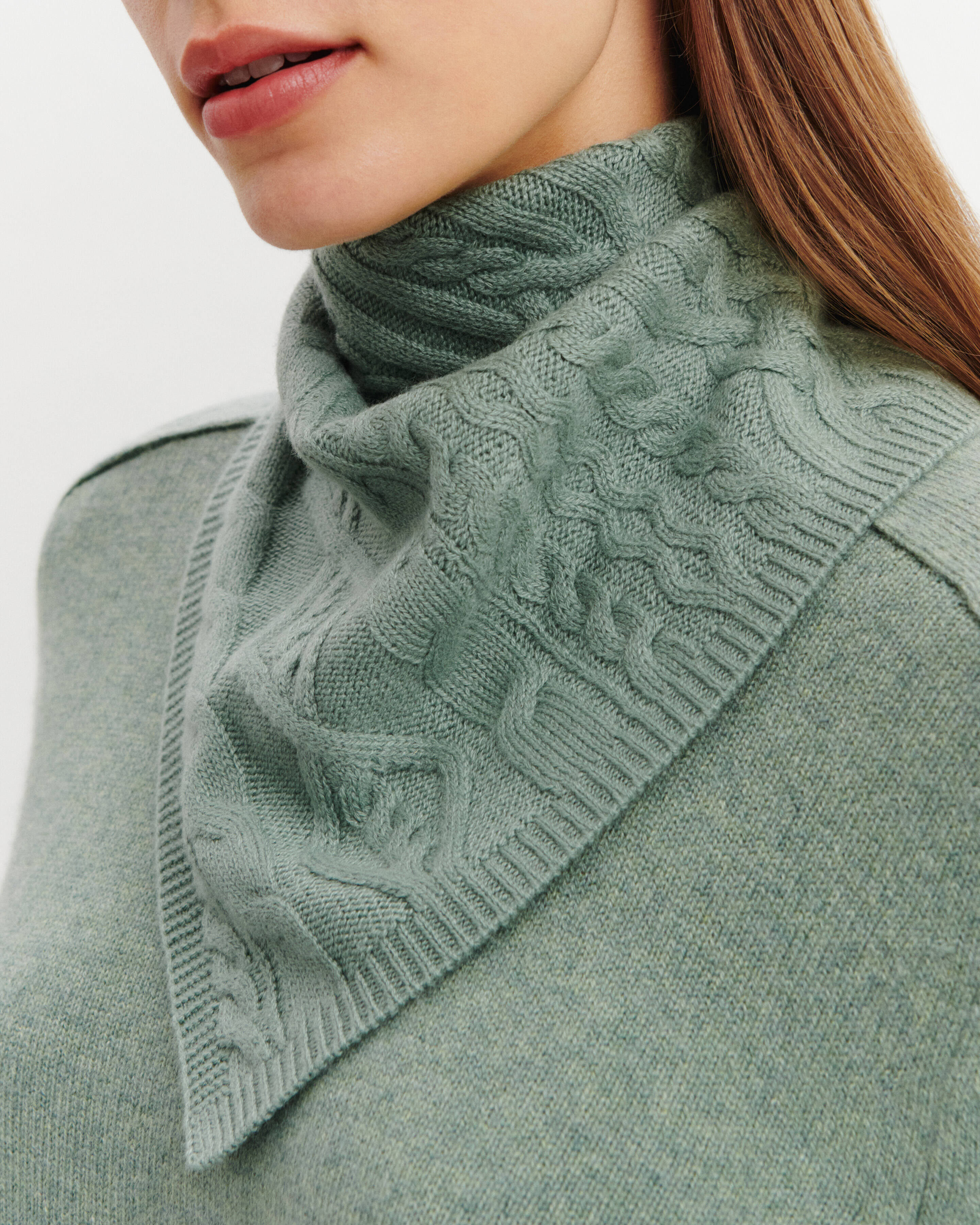Triangle Sacha-VERT DE GRIS-100% cachemire