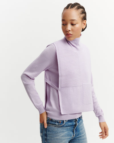 Plastron point ottoman-JACINTHE-70% cachemire 30% soie