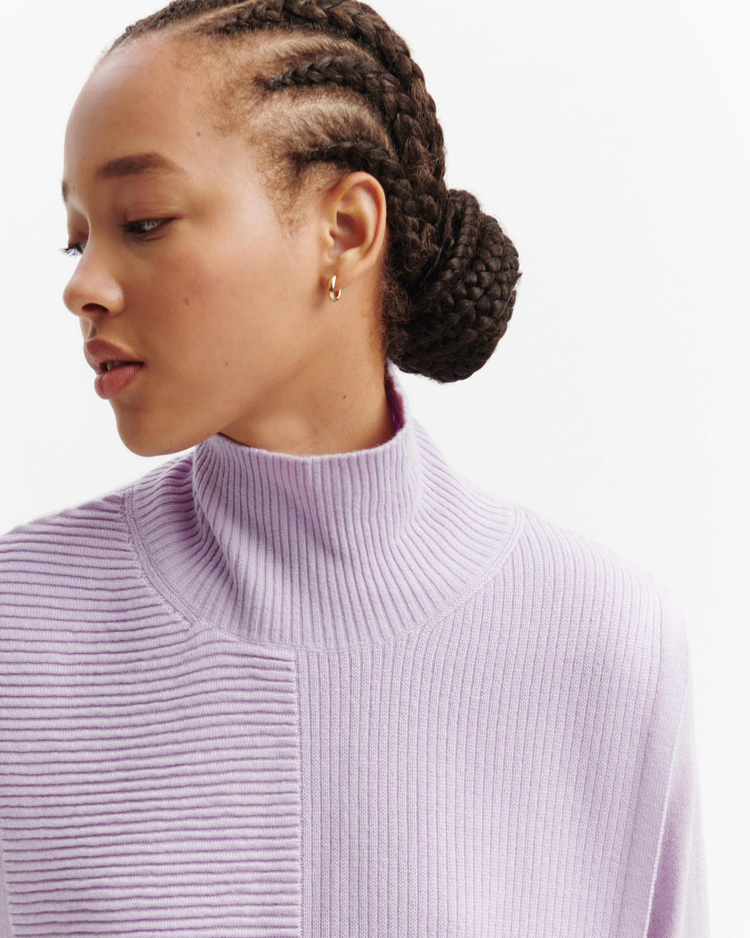 Plastron point ottoman-JACINTHE-70% cachemire 30% soie