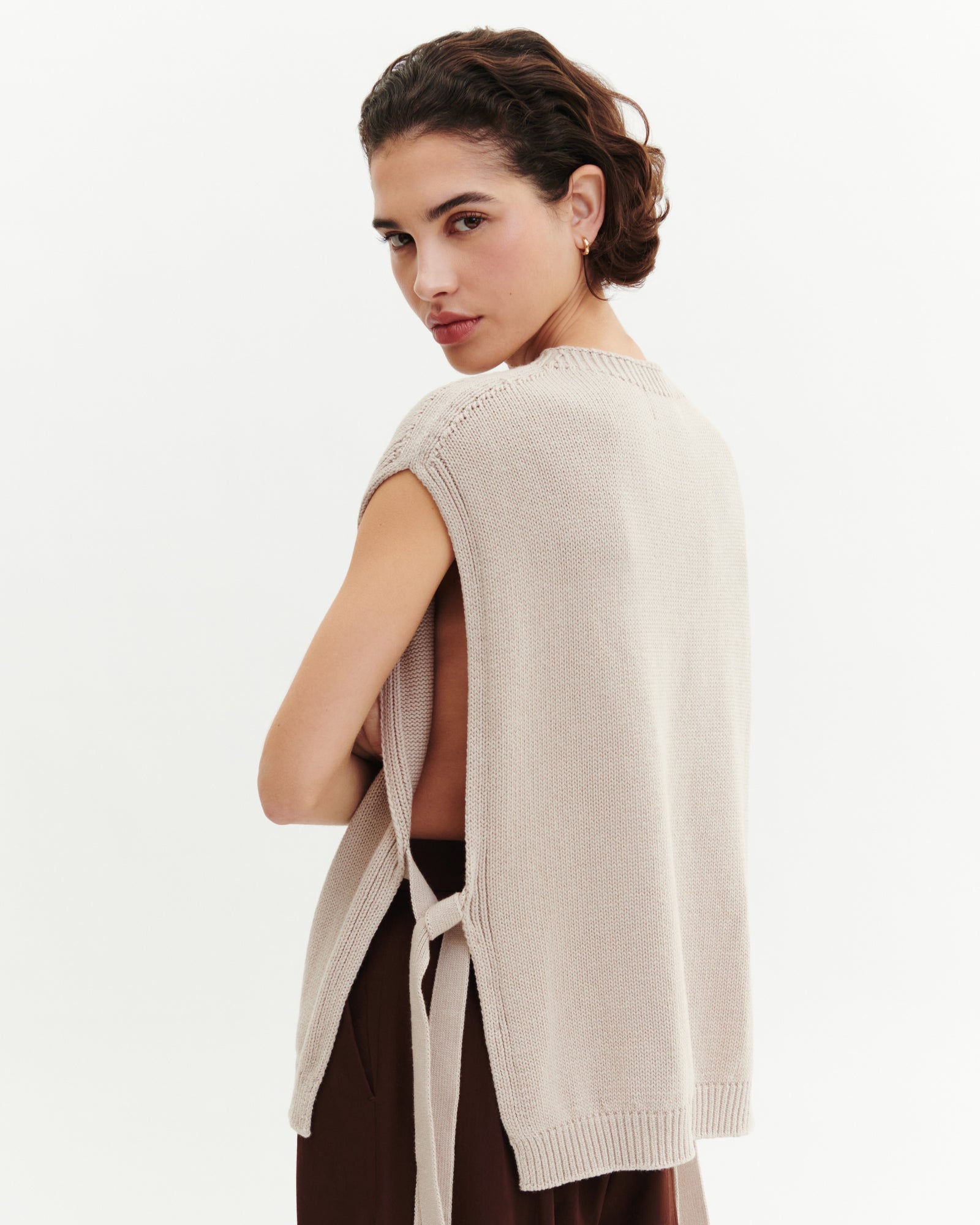 Plastron à nouer-TOURTERELLE-80% coton 20% cachemire