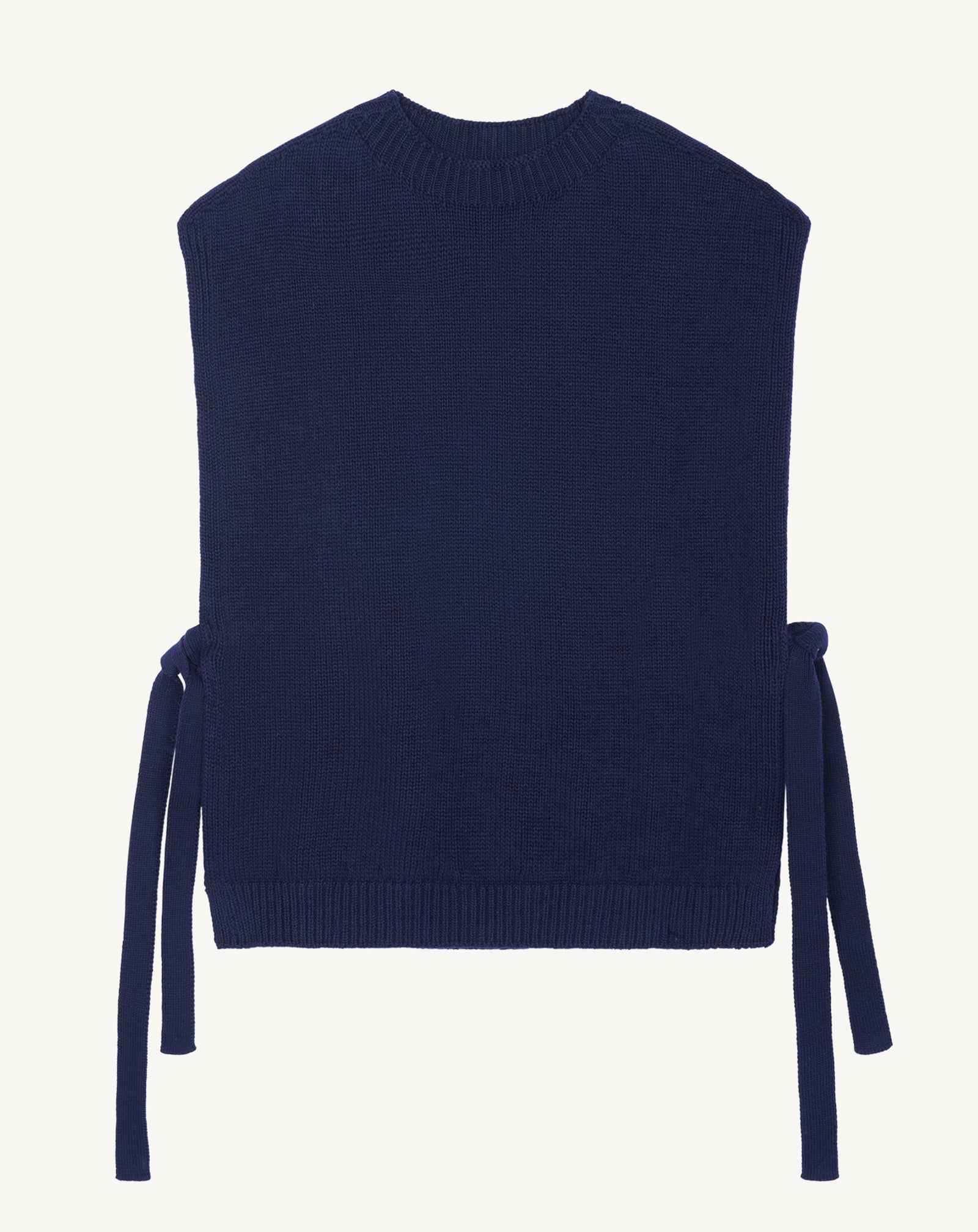 Plastron à nouer-MARINE-80% coton 20% cachemire