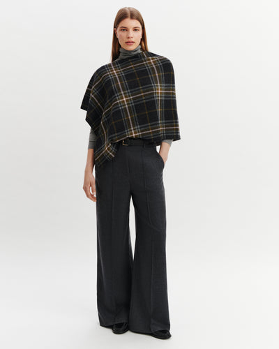 Poncho court tartan