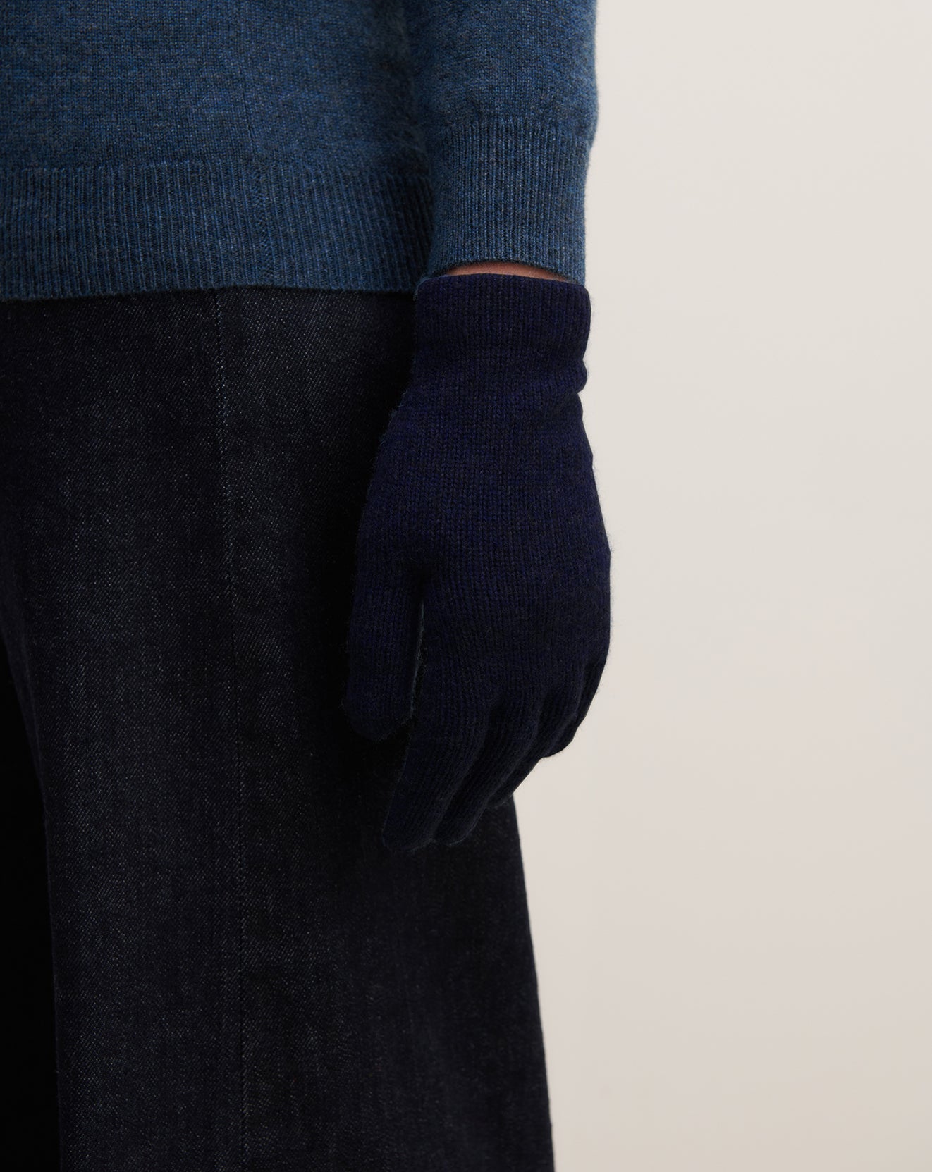 Gants femme-MARINE-100% cachemire