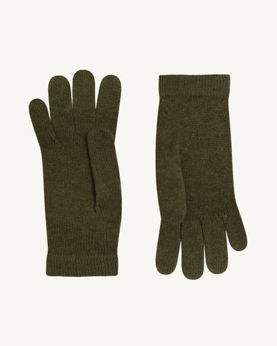 Gants femme-KAKI KOMBU-100% cachemire