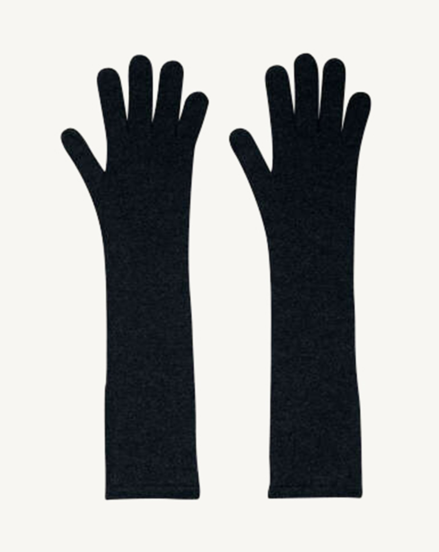 Gants longs-NOIR-100% CACHEMIRE