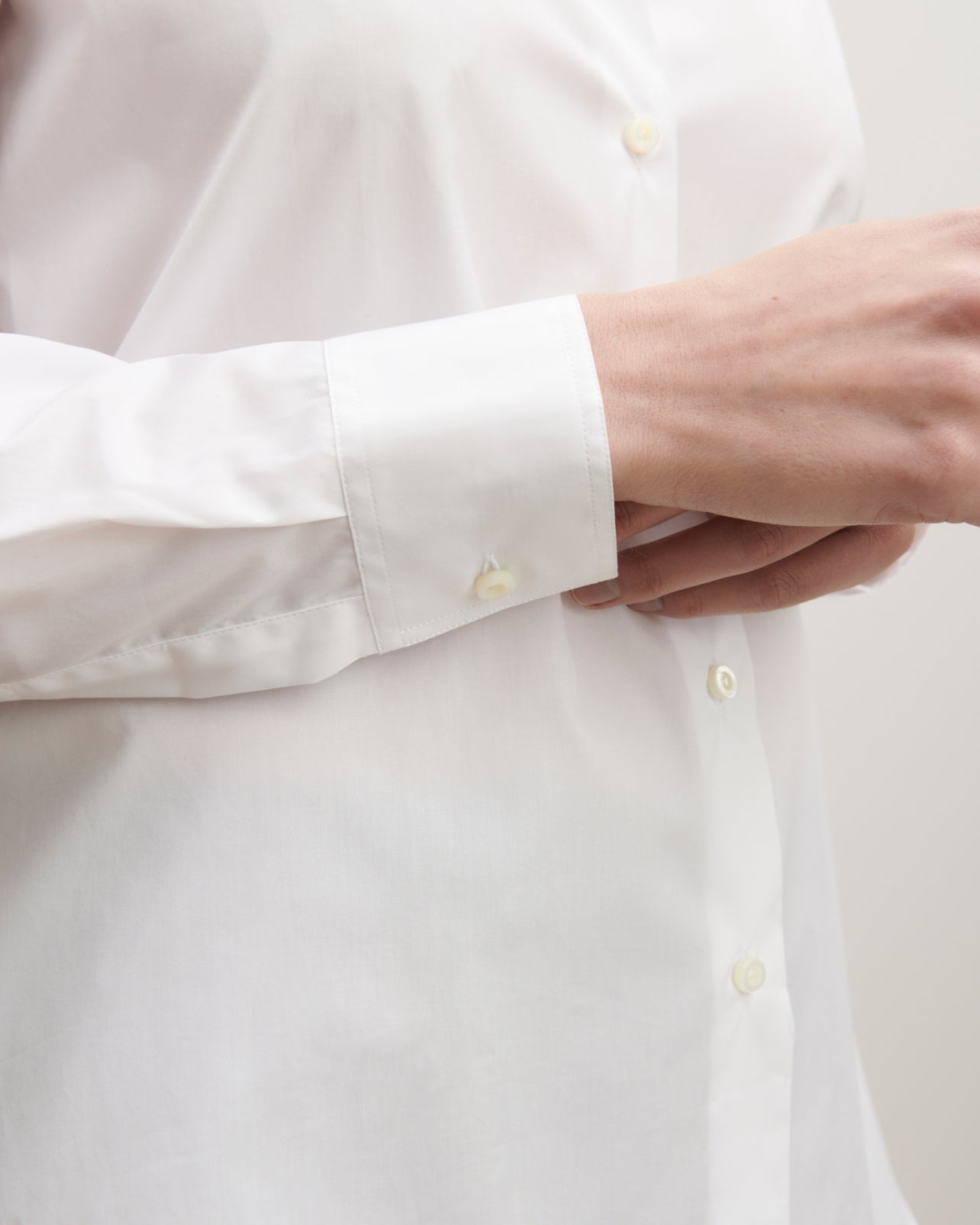 Chemise ample à poche-BLANC-100% COTON