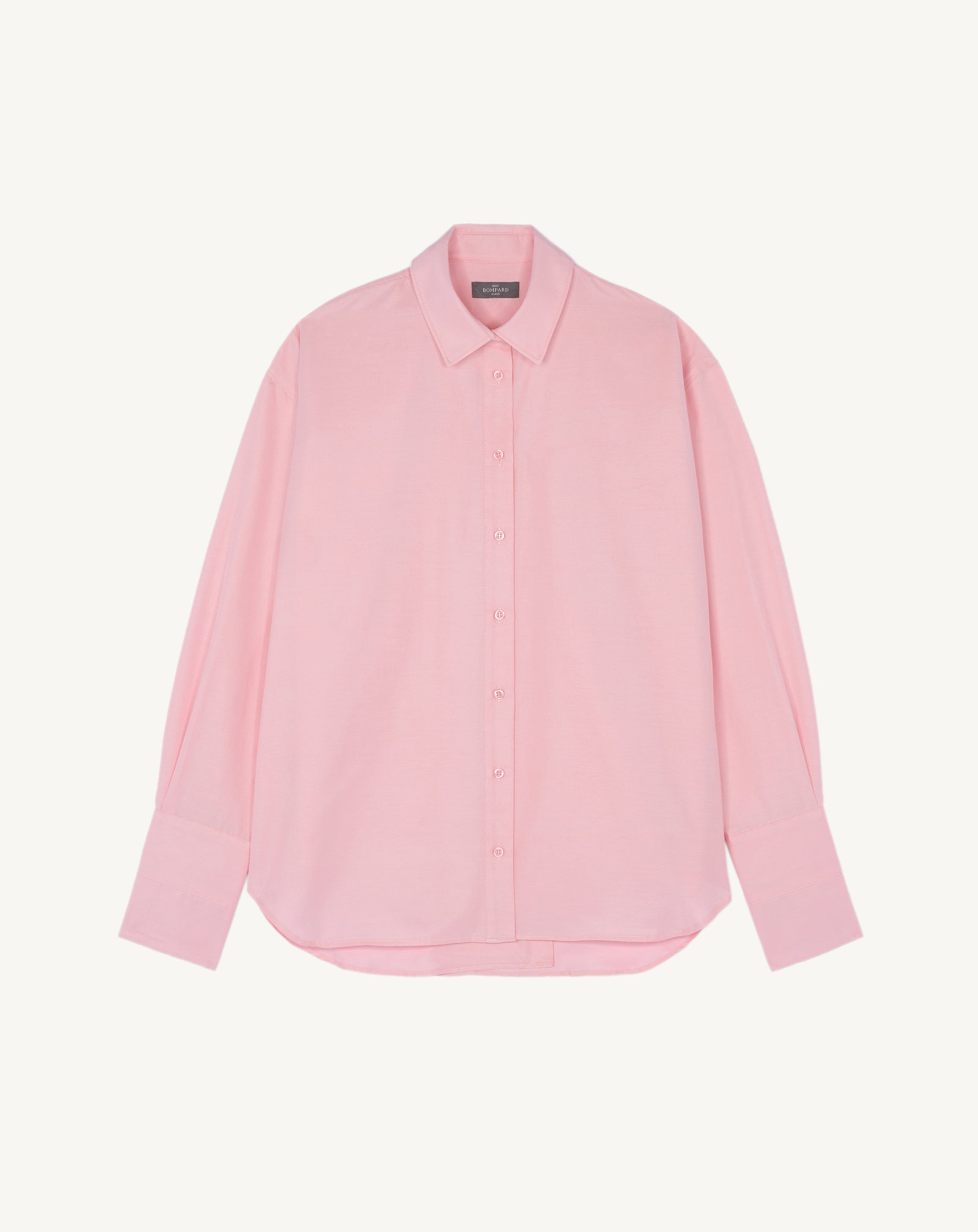 Chemise à fente dos-ROSE INDIEN-70% coton 30% soie