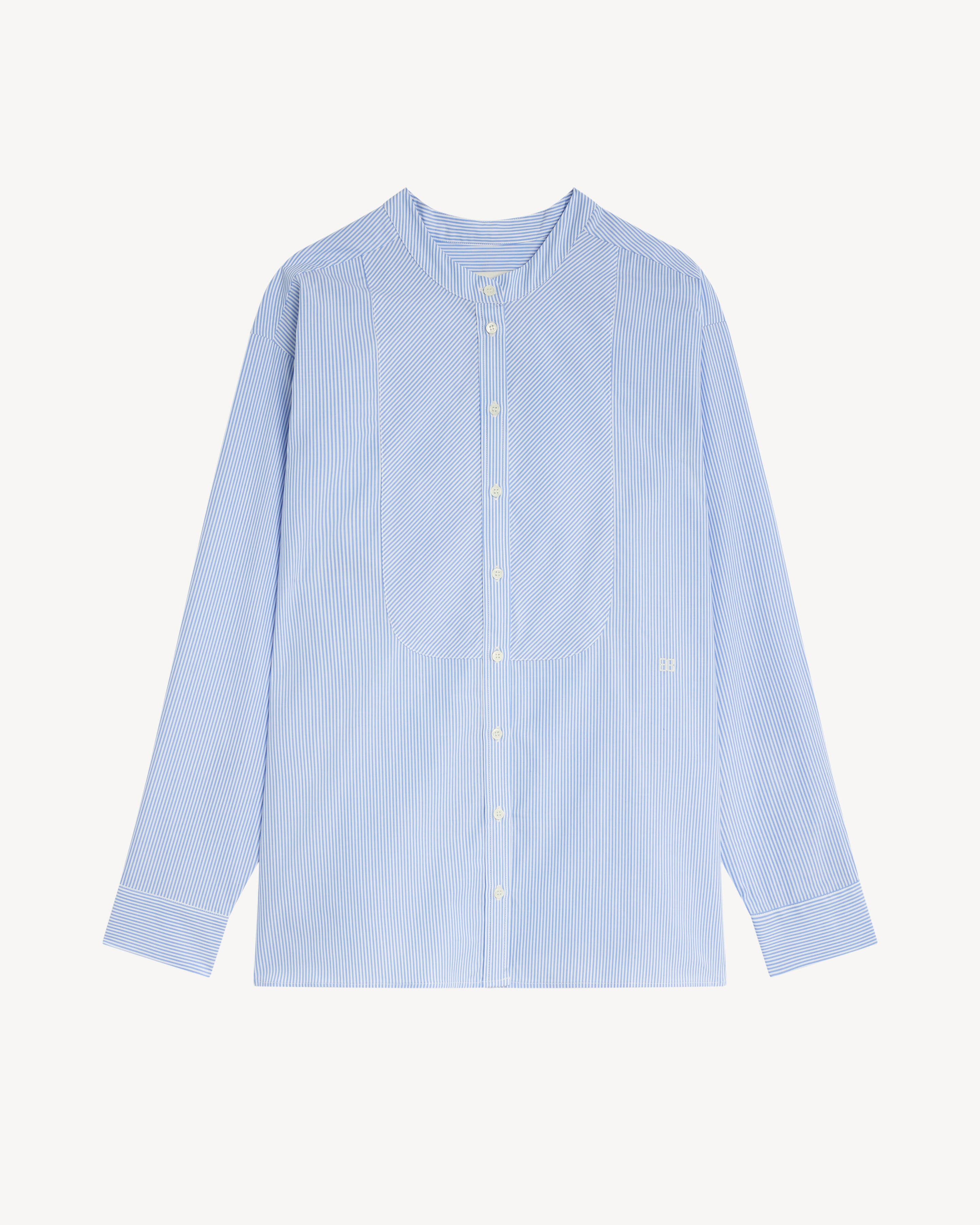 Chemise oversized rayée-BLEU DE DELFT-100% coton