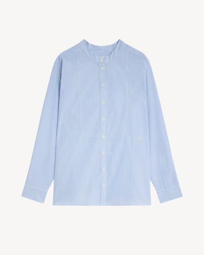 Chemise oversized rayée-BLEU DE DELFT-100% coton