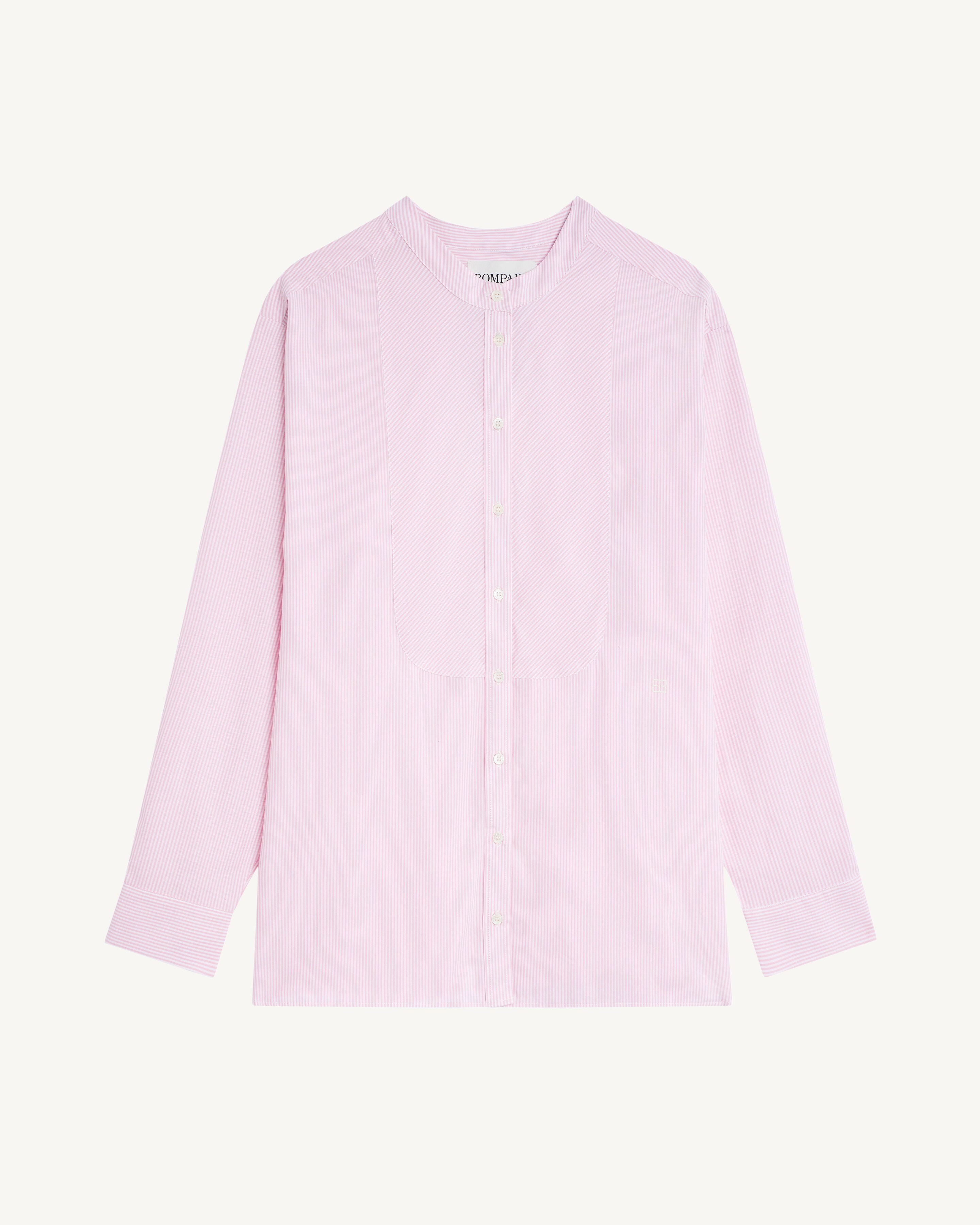 Chemise oversized rayée-ROSE QUARTZ-100% coton
