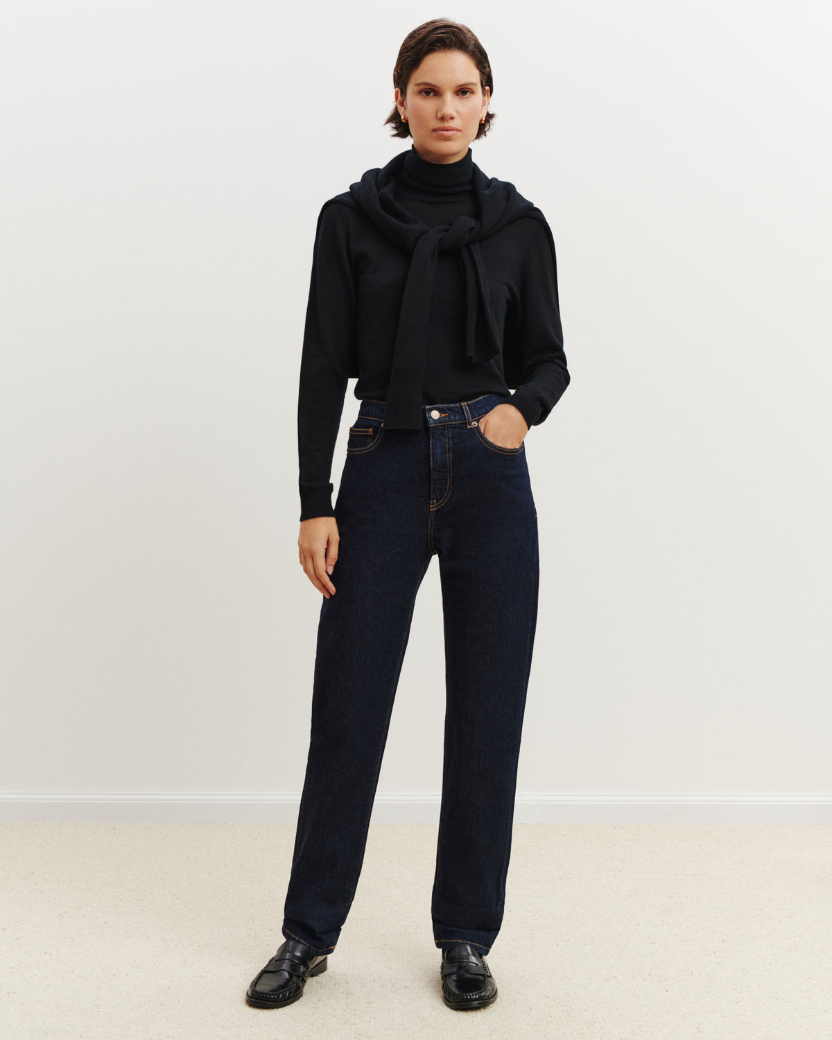 Jean denim brut-INDIGO BLUE-98% COTON 2% ELASTHANE