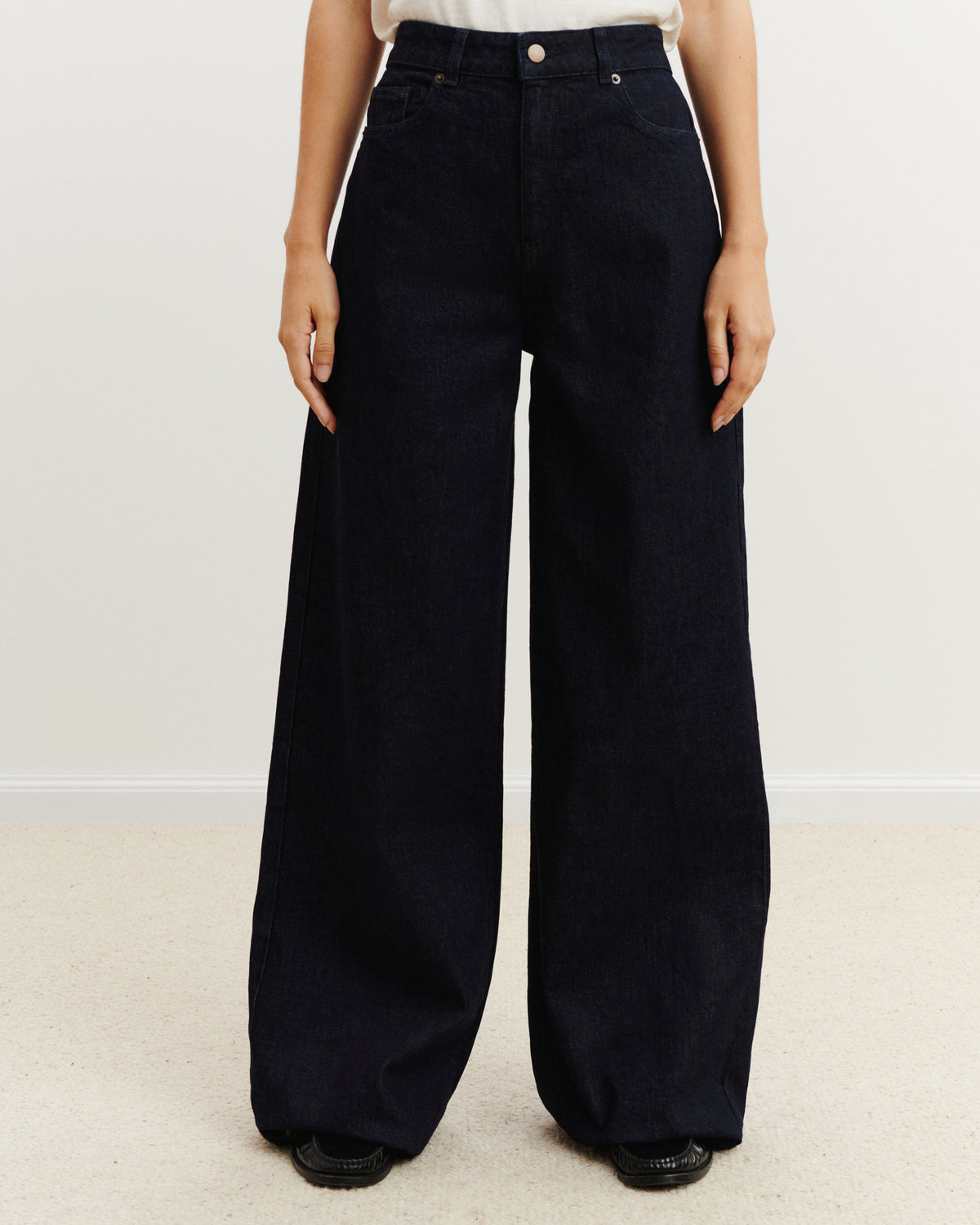 Jean denim large-INDIGO BLUE-98% coton 2% elasthane