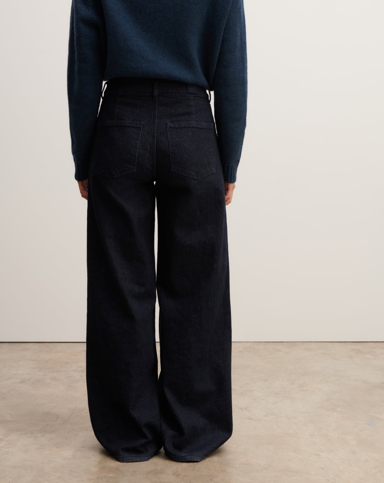 Jean denim large-INDIGO BLUE-98% coton 2% elasthane