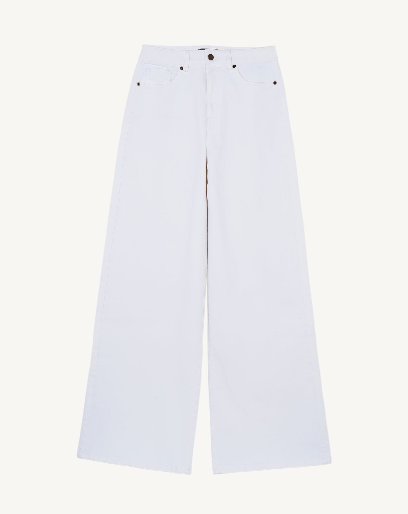 Jean denim blanc large-BLANC-98% coton 2% elasthane